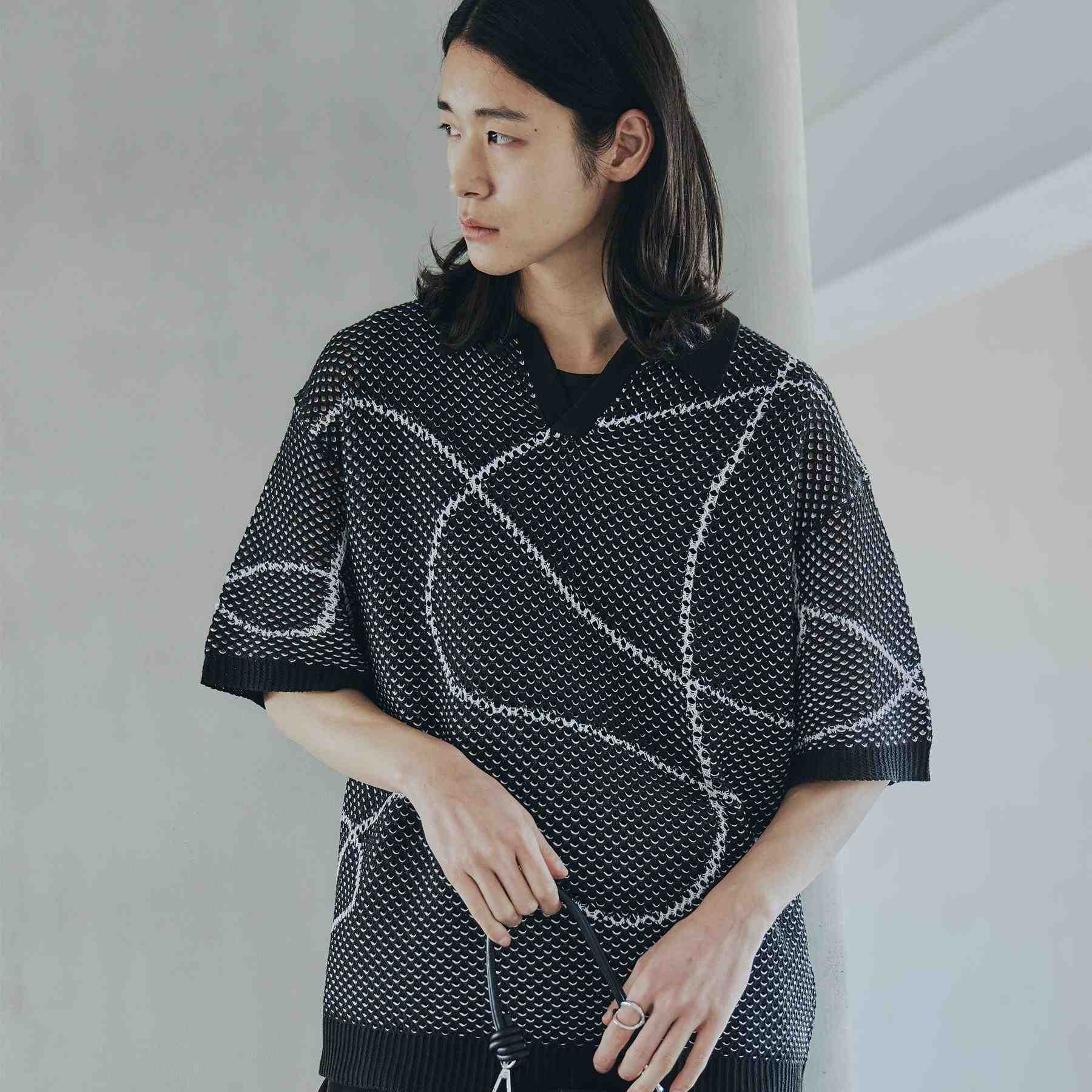 ティーケー タケオ キクチ tk.TAKEO KIKUCHI ラインアートニットポロ （ホワイト(001)） ホワイト(001)