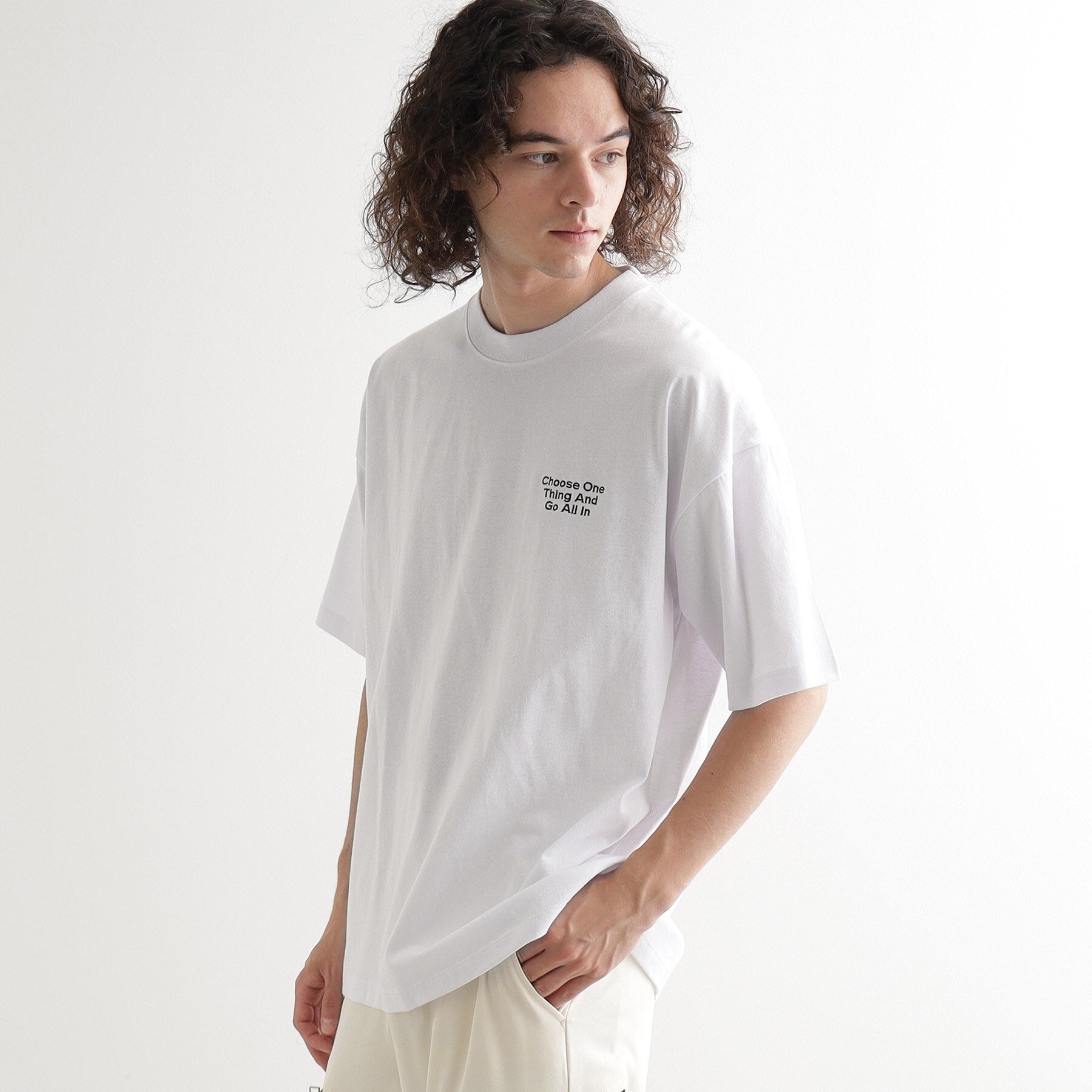 ティーケー タケオ キクチ tk.TAKEO KIKUCHI バックスケート刺繍TーShirt （ホワイト(001)） ホワイト(001)