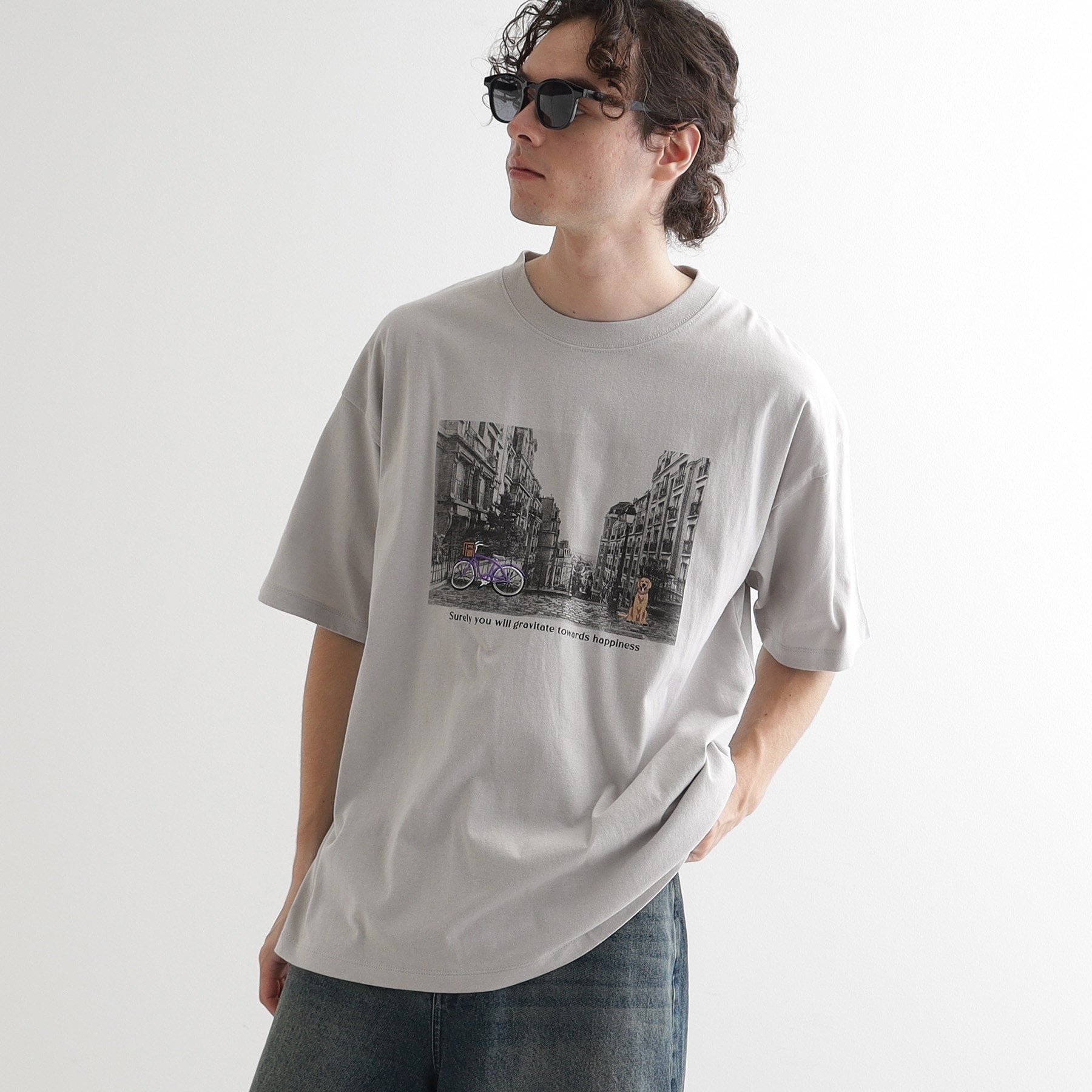 ティーケー タケオ キクチ tk.TAKEO KIKUCHI フォトプリント刺繍Tシャツ （グレー(012)） グレー(012)