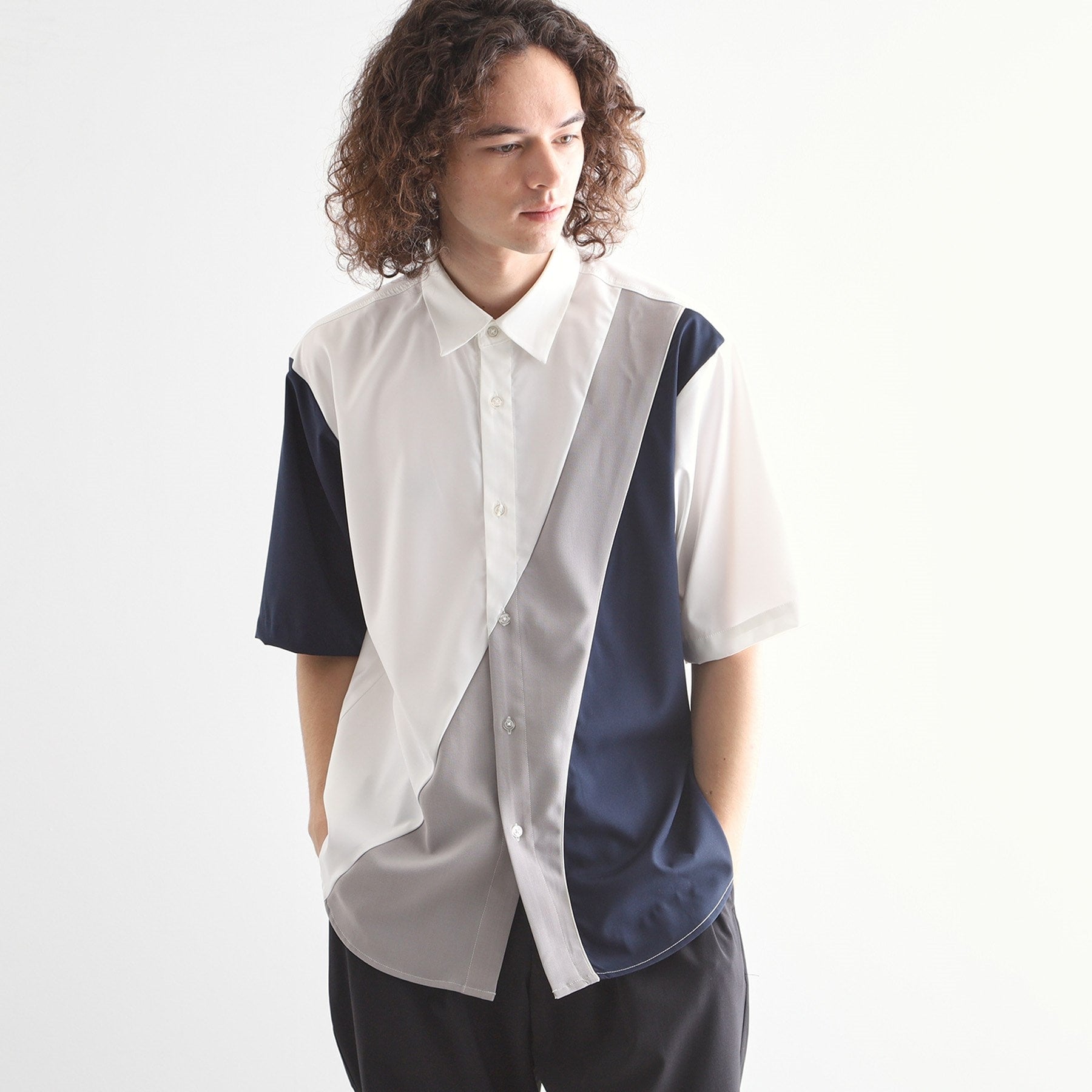 ティーケー タケオ キクチ tk.TAKEO KIKUCHI カーブスイッチシャツ （ホワイト(501)） ホワイト(501)