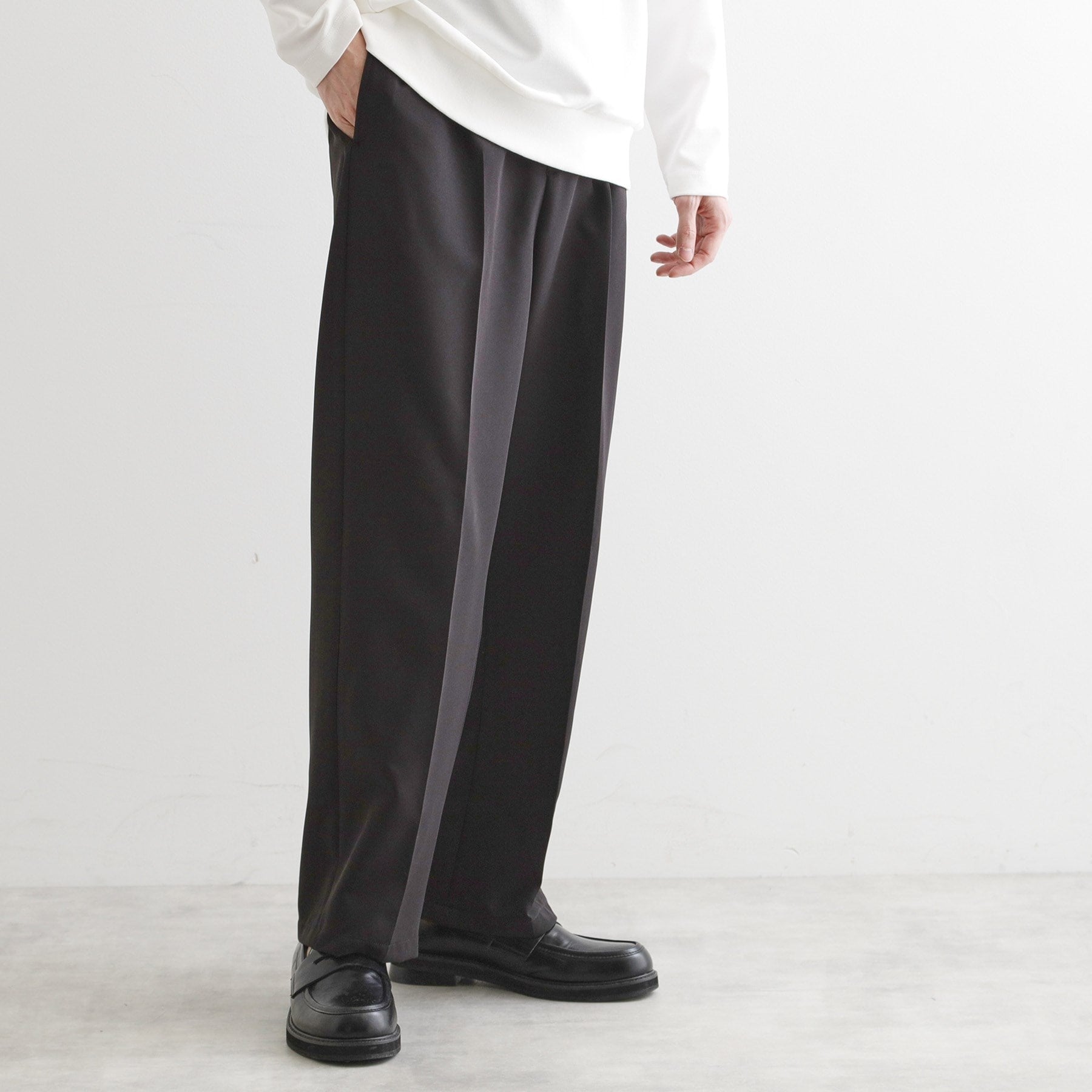 ティーケー タケオ キクチ tk.TAKEO KIKUCHI 【セットアップ対応】360度ストレッチ ワイドテーパードパンツ （ブルー(092)） ブルー(092)