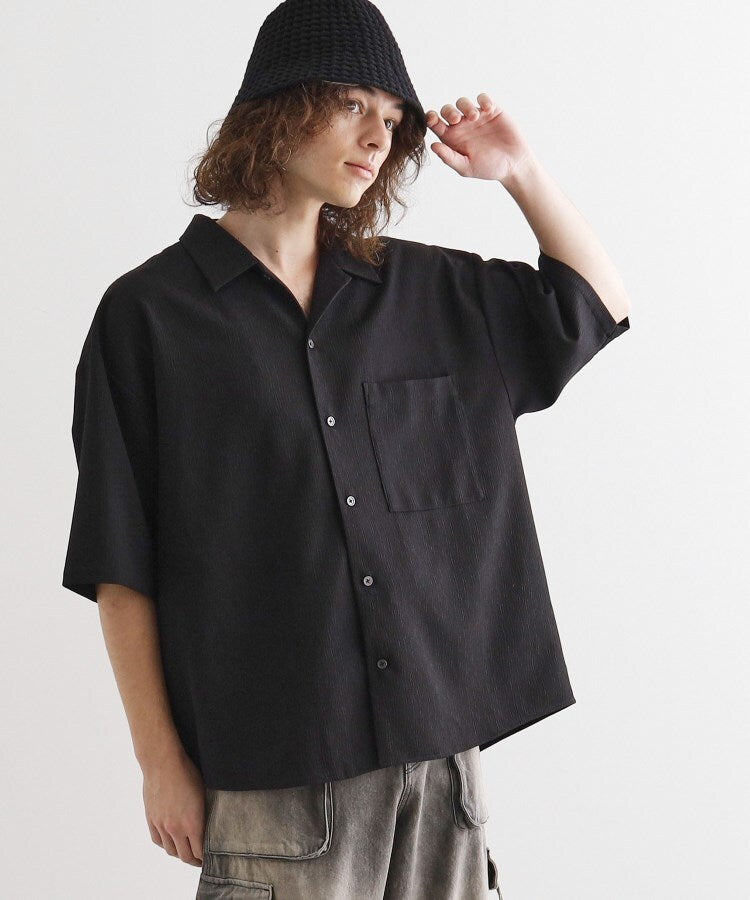 ティーケー タケオ キクチ tk.TAKEO KIKUCHI 【セットアップ対応】テッククレープシャツ （ブラック(019)） ブラック(019)