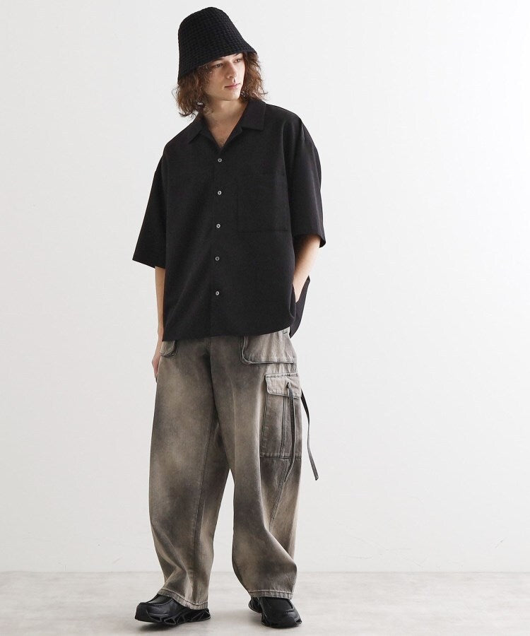 ティーケー タケオ キクチ tk.TAKEO KIKUCHI 【セットアップ対応】テッククレープシャツ （ブラック(019)） ブラック(019)