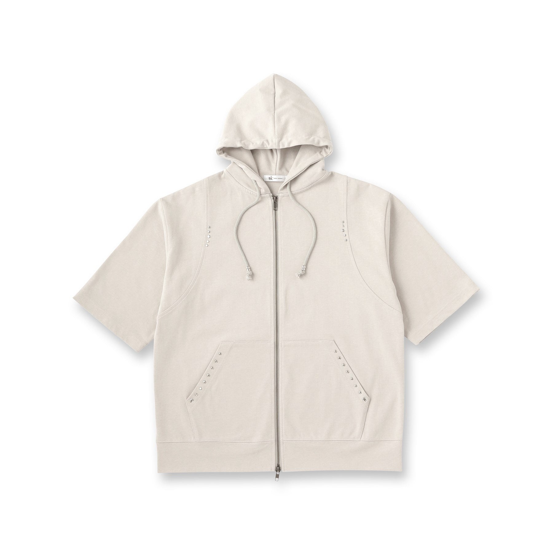 ティーケー タケオ キクチ tk.TAKEO KIKUCHI スタッズ ダブルZIPパーカー （ライトグレー(011)） ライトグレー(011)