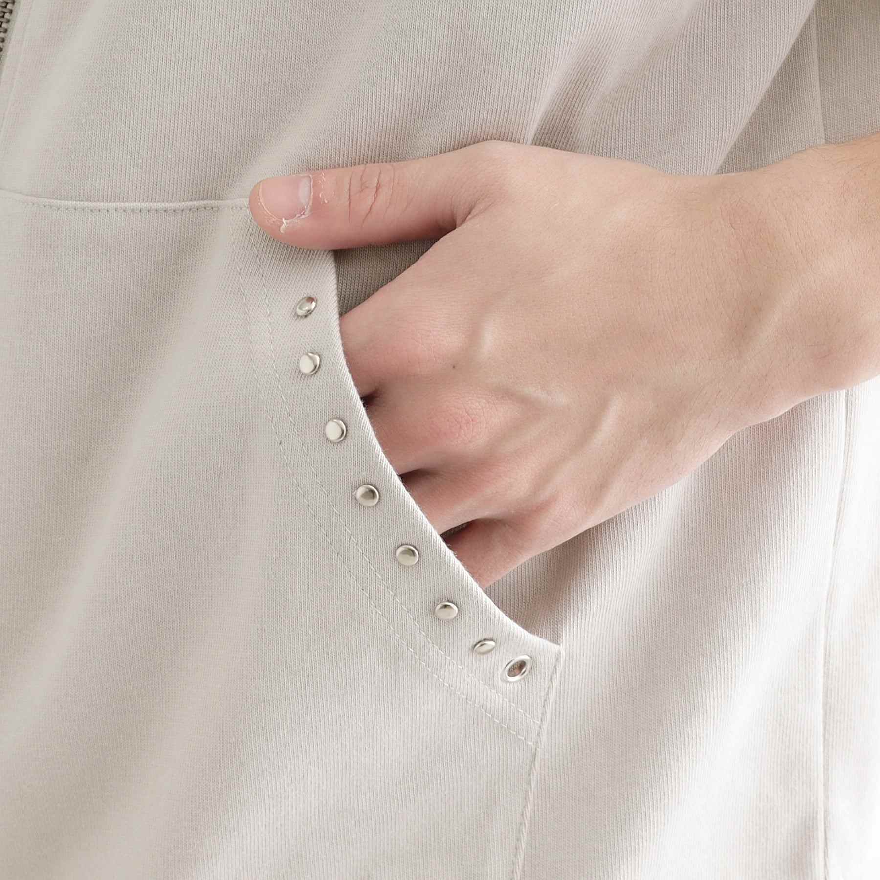 ティーケー タケオ キクチ tk.TAKEO KIKUCHI スタッズ ダブルZIPパーカー （ライトグレー(011)） ライトグレー(011)