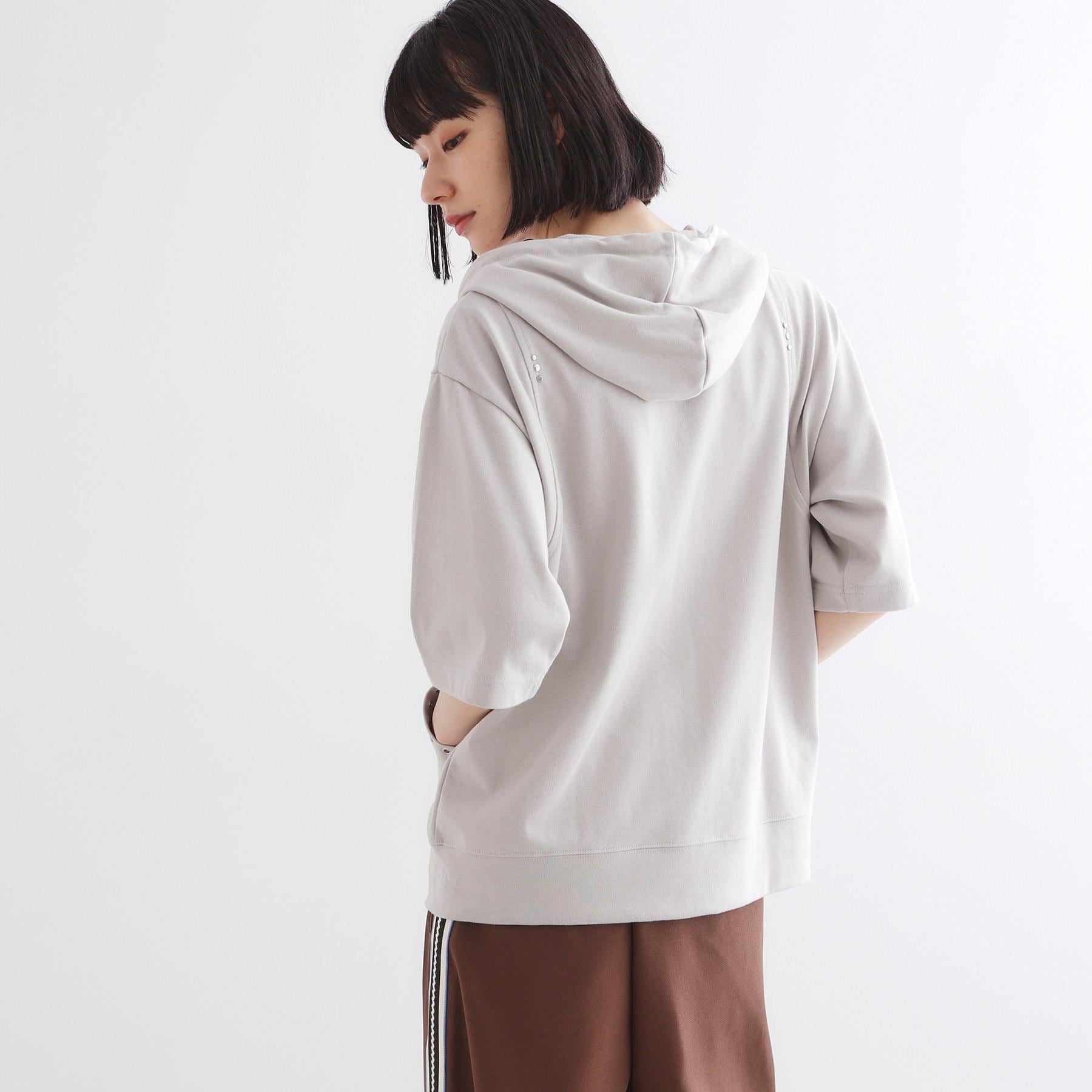 ティーケー タケオ キクチ tk.TAKEO KIKUCHI スタッズ ダブルZIPパーカー （ライトグレー(011)） ライトグレー(011)