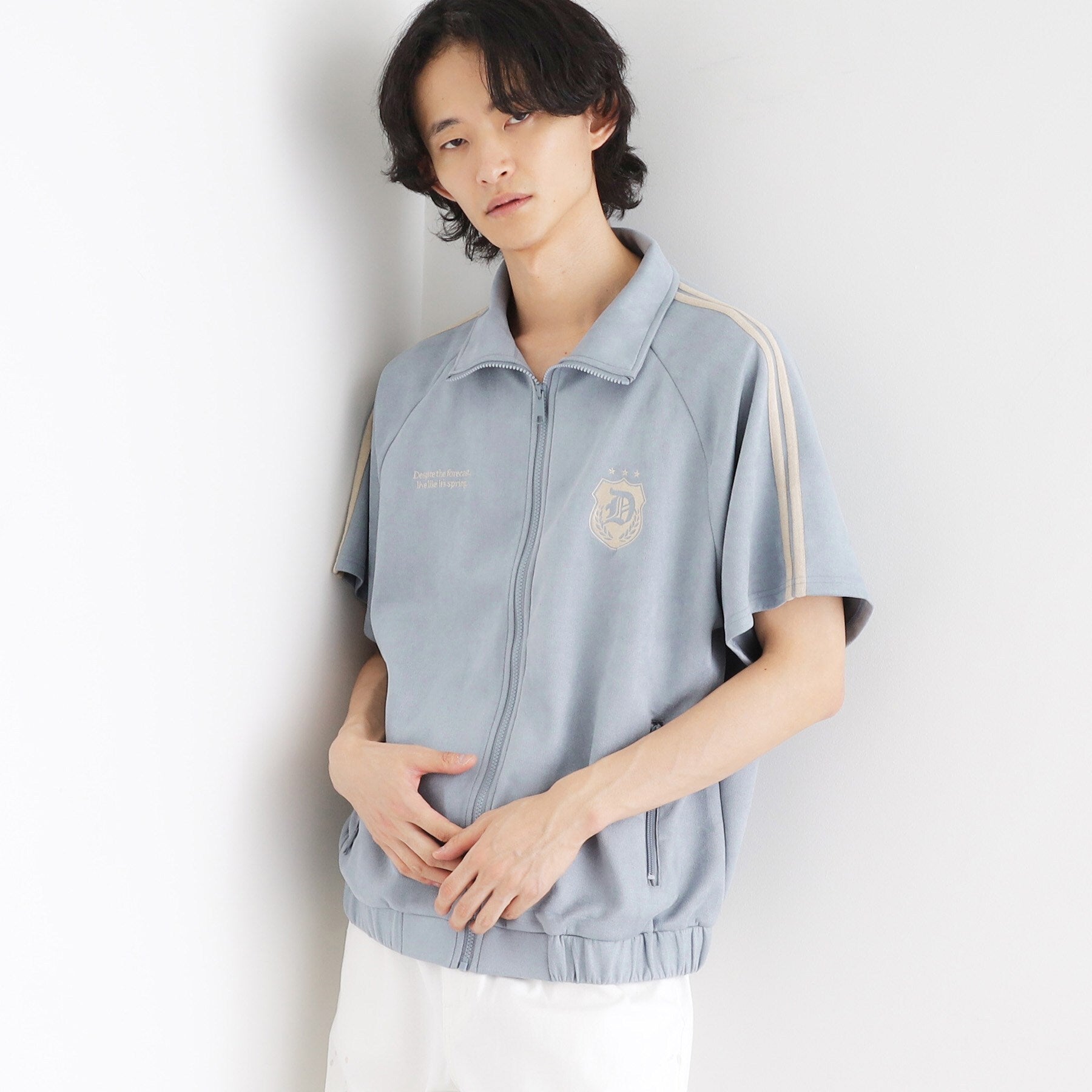 ティーケー タケオ キクチ tk.TAKEO KIKUCHI スエードライクトラックジャケット （チャコールグレー(014)） チャコールグレー(014)