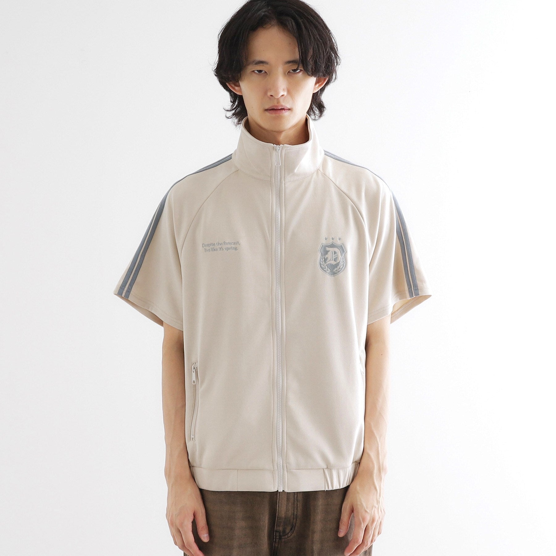 ティーケー タケオ キクチ tk.TAKEO KIKUCHI スエードライクトラックジャケット （チャコールグレー(014)） チャコールグレー(014)