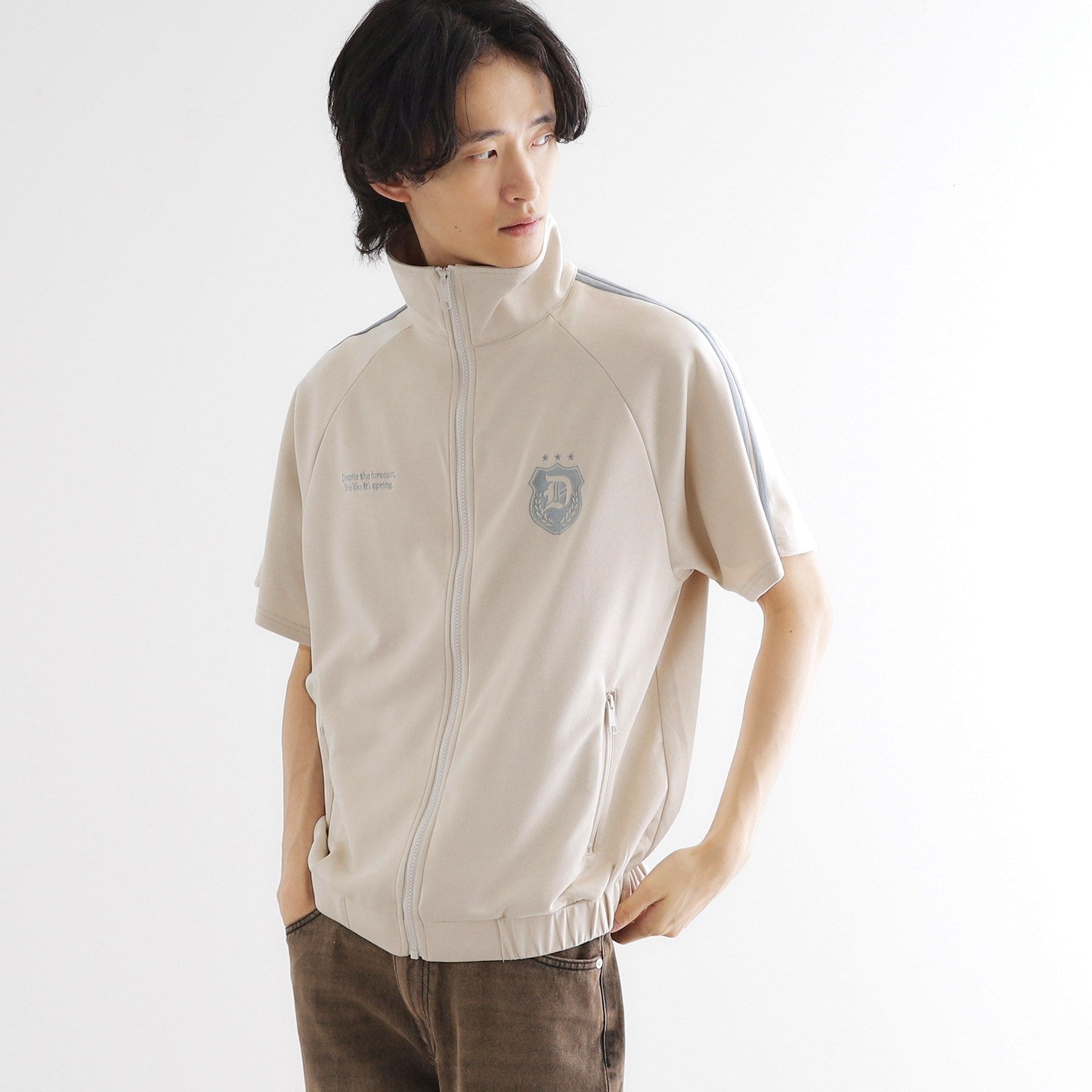 ティーケー タケオ キクチ tk.TAKEO KIKUCHI スエードライクトラックジャケット （アイボリー(004)） アイボリー(004)