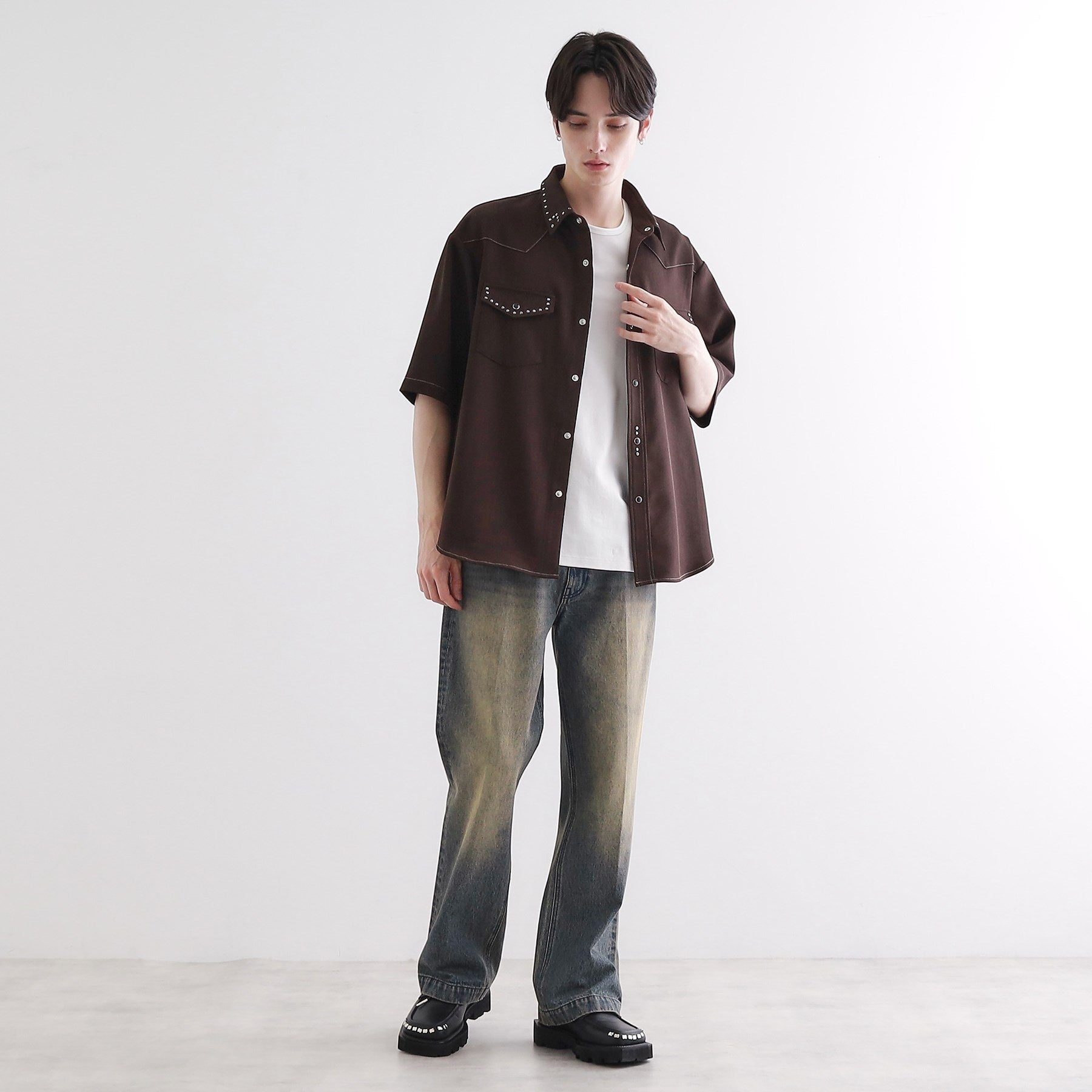 ティーケー タケオ キクチ tk.TAKEO KIKUCHI フレアデニムパンツ （ブルー(092)） ブルー(092)