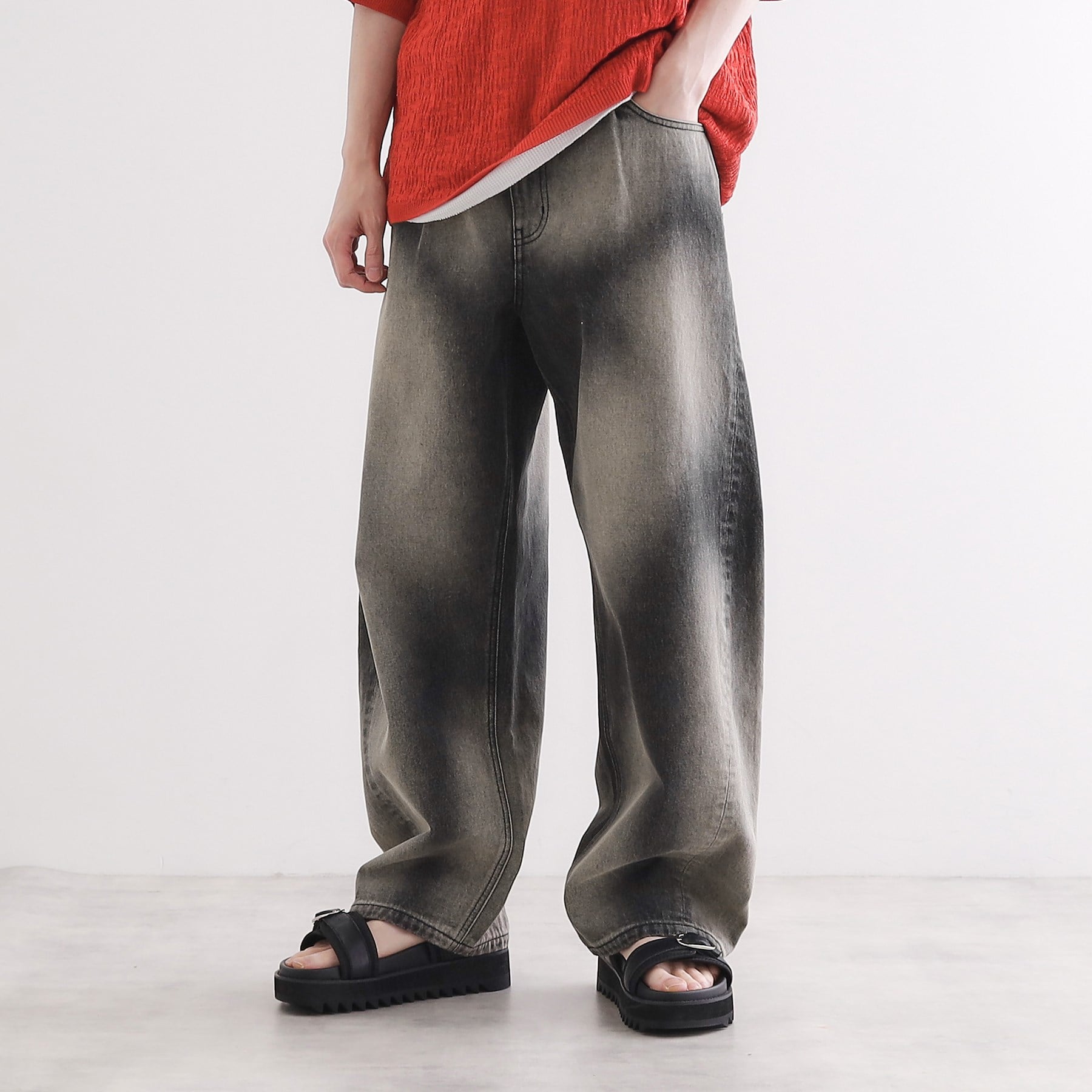 ティーケー タケオ キクチ tk.TAKEO KIKUCHI バレルシルエットパンツ（デニム＆カラーパンツ） （モカブラウン(042)） モカブラウン(042)