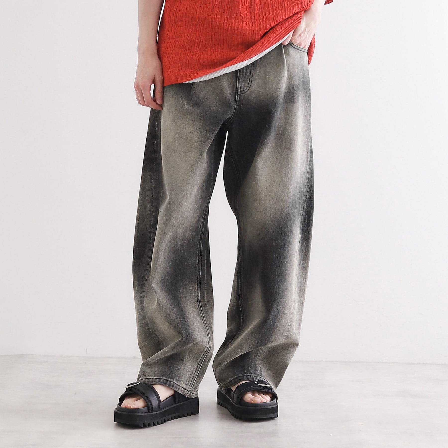 ティーケー タケオ キクチ tk.TAKEO KIKUCHI バレルシルエットパンツ（デニム＆カラーパンツ） （スミクロ(018)） スミクロ(018)