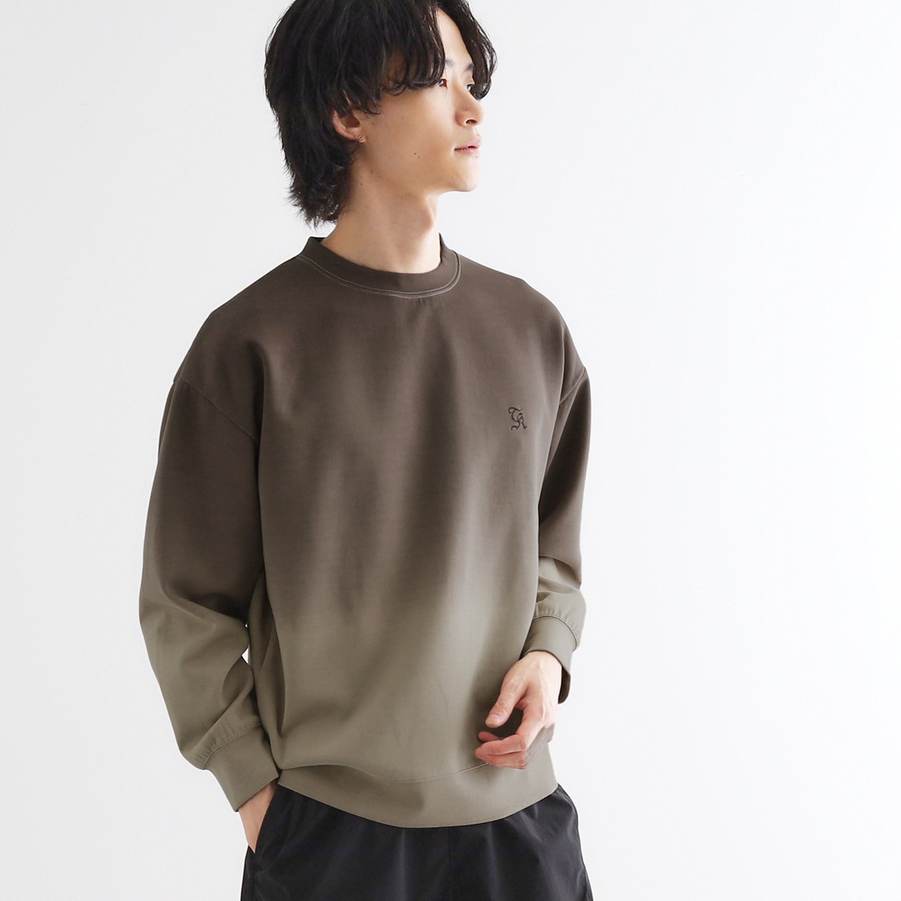 ティーケー タケオ キクチ tk.TAKEO KIKUCHI グラデーションダイ・ダンボールスウェット （ブラウン(044)） ブラウン(044)