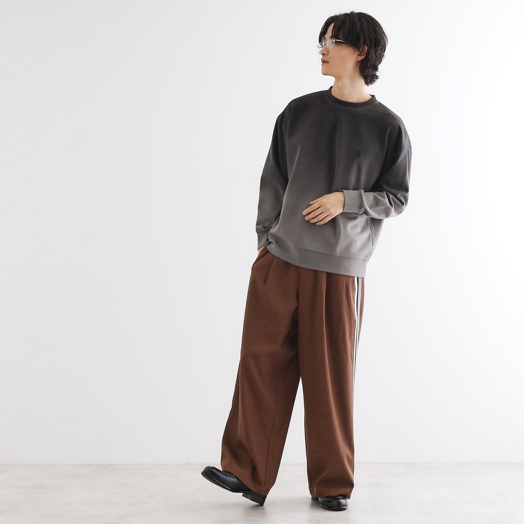 ティーケー タケオ キクチ tk.TAKEO KIKUCHI グラデーションダイ・ダンボールスウェット （ブラウン(044)） ブラウン(044)