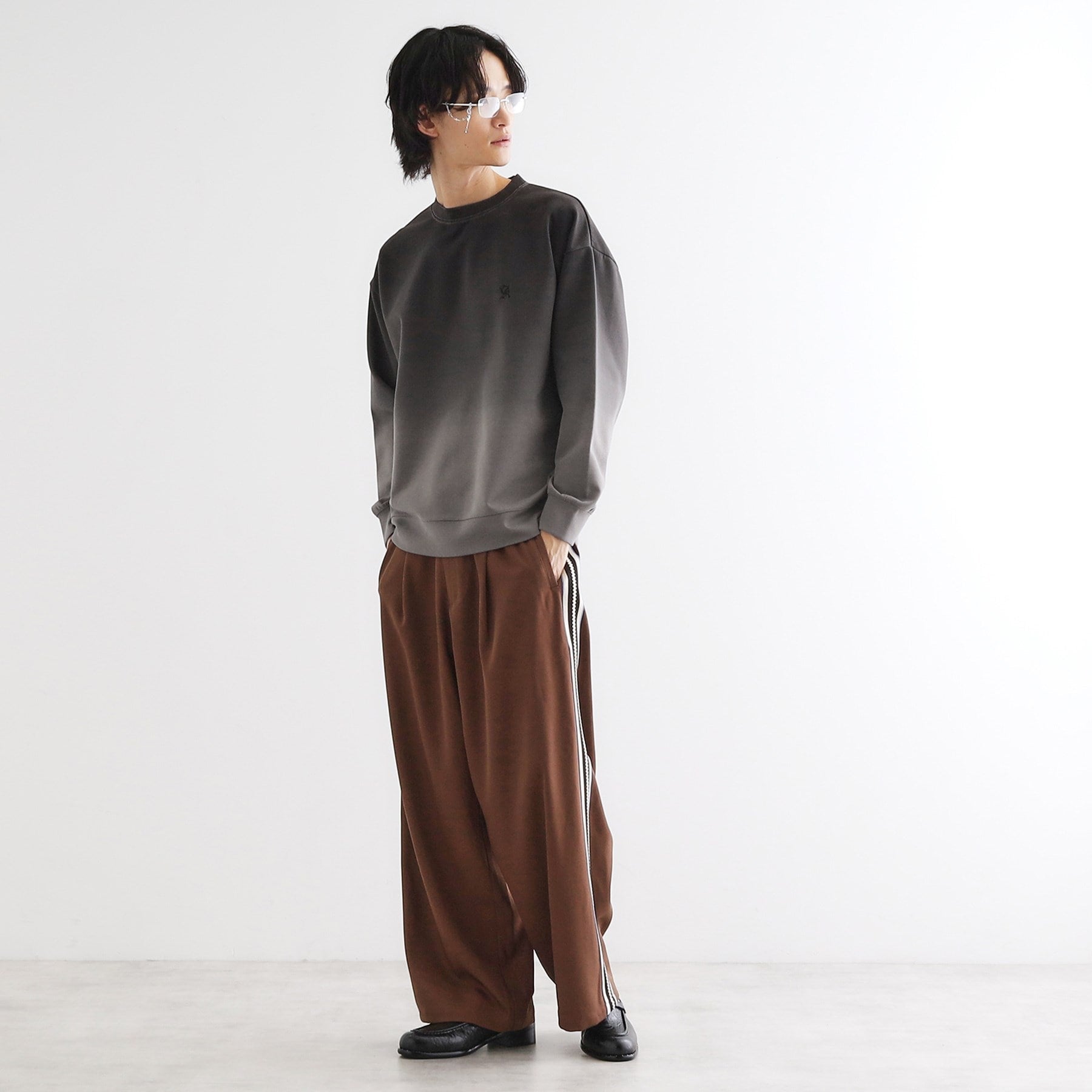 ティーケー タケオ キクチ tk.TAKEO KIKUCHI グラデーションダイ・ダンボールスウェット （ブラウン(044)） ブラウン(044)