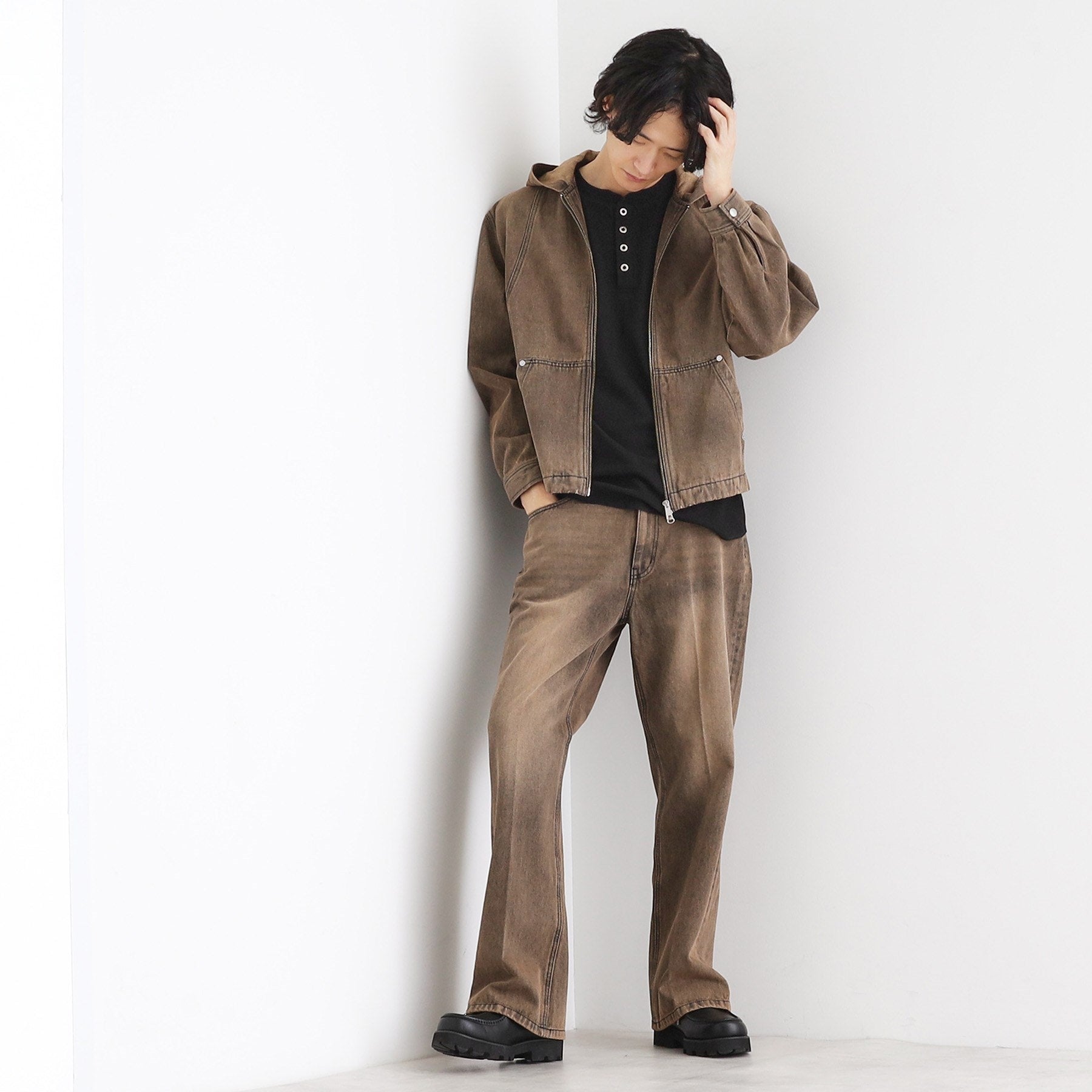 ティーケー タケオ キクチ tk.TAKEO KIKUCHI ヴィンテージライクデニムジップパーカー （ブルー(092)） ブルー(092)