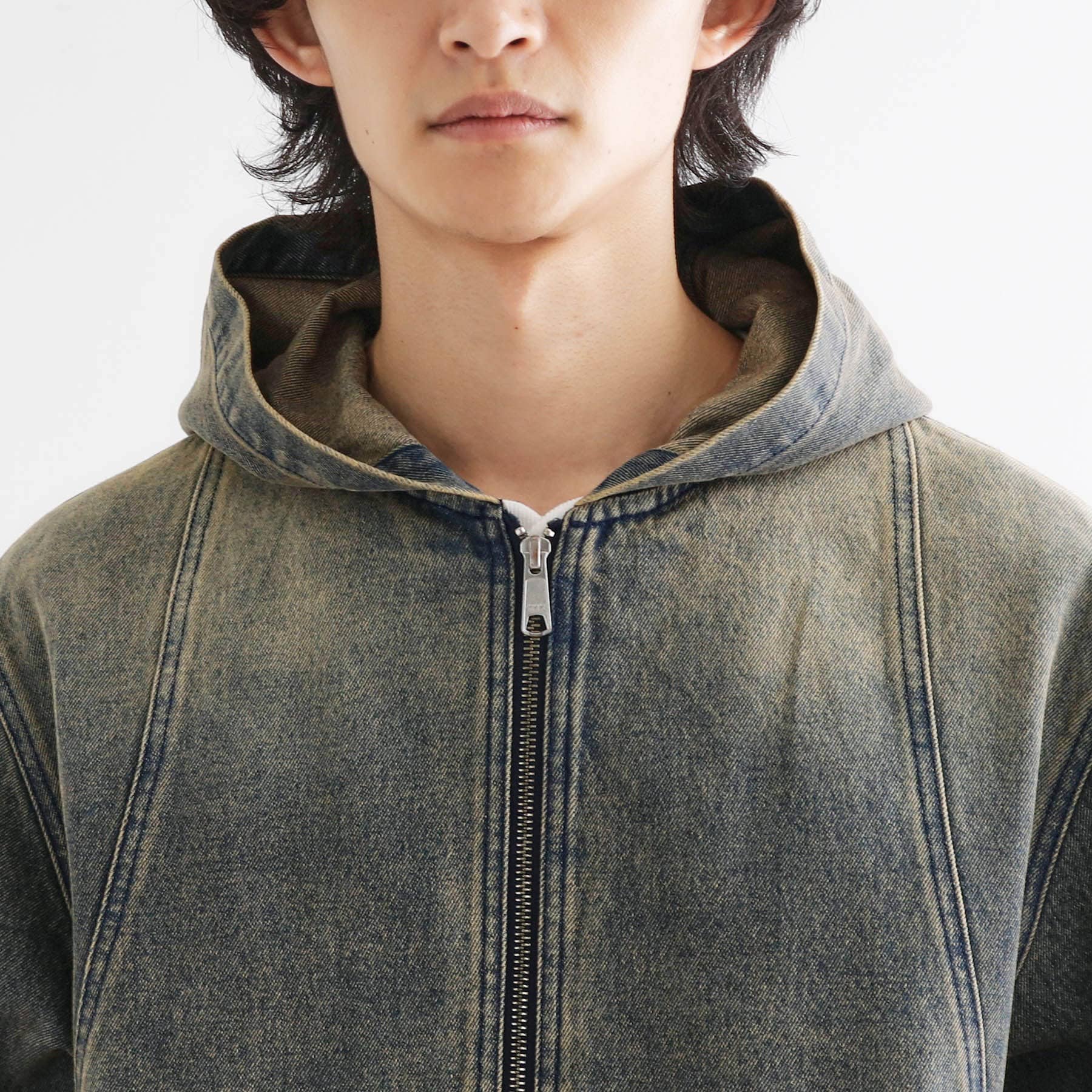 ティーケー タケオ キクチ tk.TAKEO KIKUCHI ヴィンテージライクデニムジップパーカー （ブルー(092)） ブルー(092)