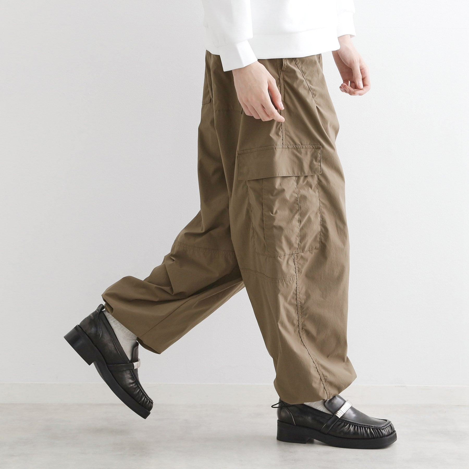 ティーケー タケオ キクチ tk.TAKEO KIKUCHI バギーバレルカーゴパンツ （チャコールグレー(014)） チャコールグレー(014)