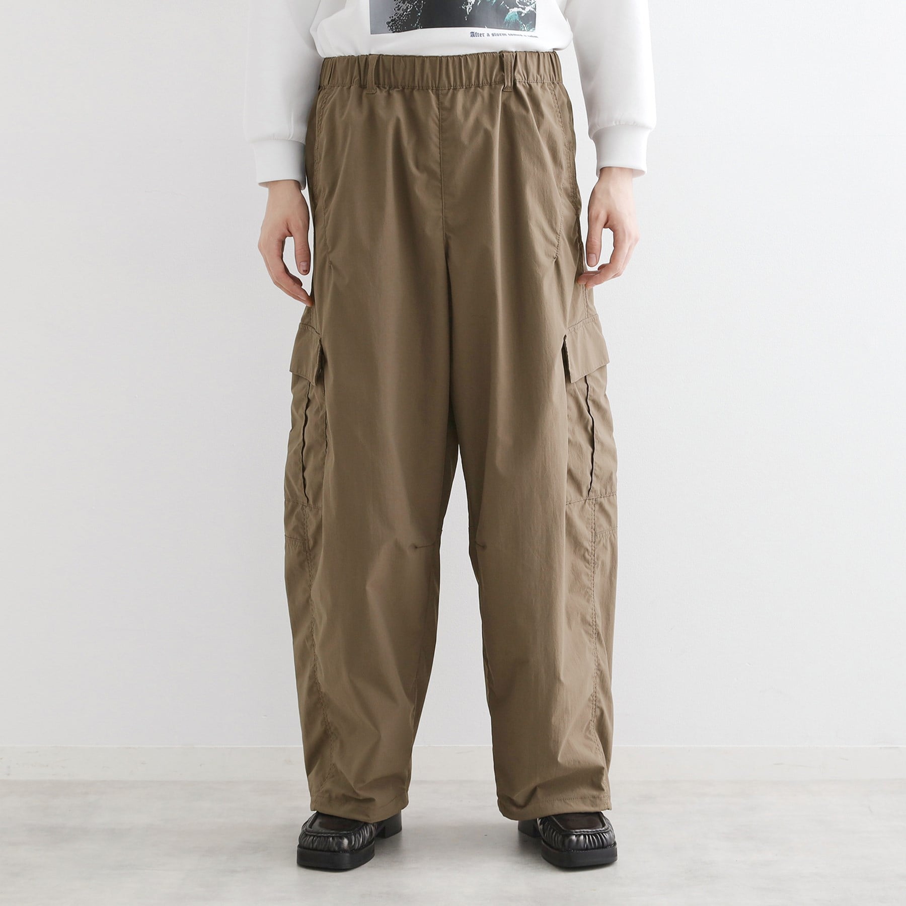 ティーケー タケオ キクチ tk.TAKEO KIKUCHI バギーバレルカーゴパンツ （チャコールグレー(014)） チャコールグレー(014)