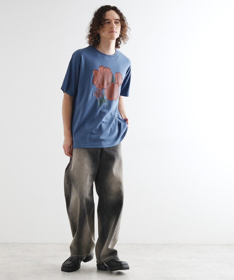 ティーケー タケオ キクチ tk.TAKEO KIKUCHI ボカシフラワーTシャツ （ブラック(019)） ブラック(019)