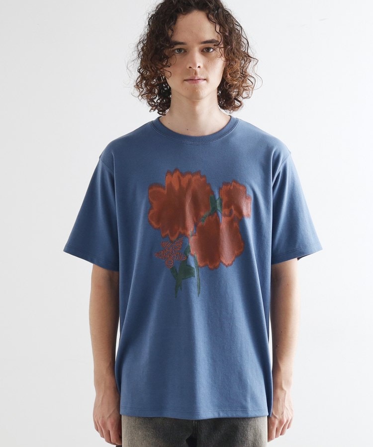 ティーケー タケオ キクチ tk.TAKEO KIKUCHI ボカシフラワーTシャツ （ブラック(019)） ブラック(019)