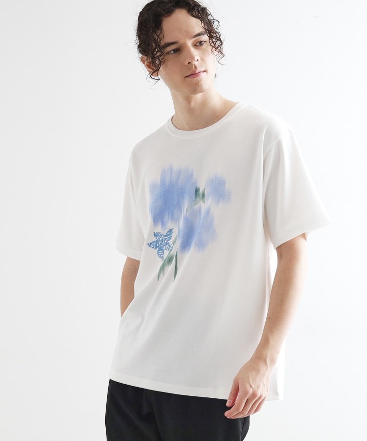 ティーケー タケオ キクチ tk.TAKEO KIKUCHI ボカシフラワーTシャツ （ホワイト(001)） ホワイト(001)