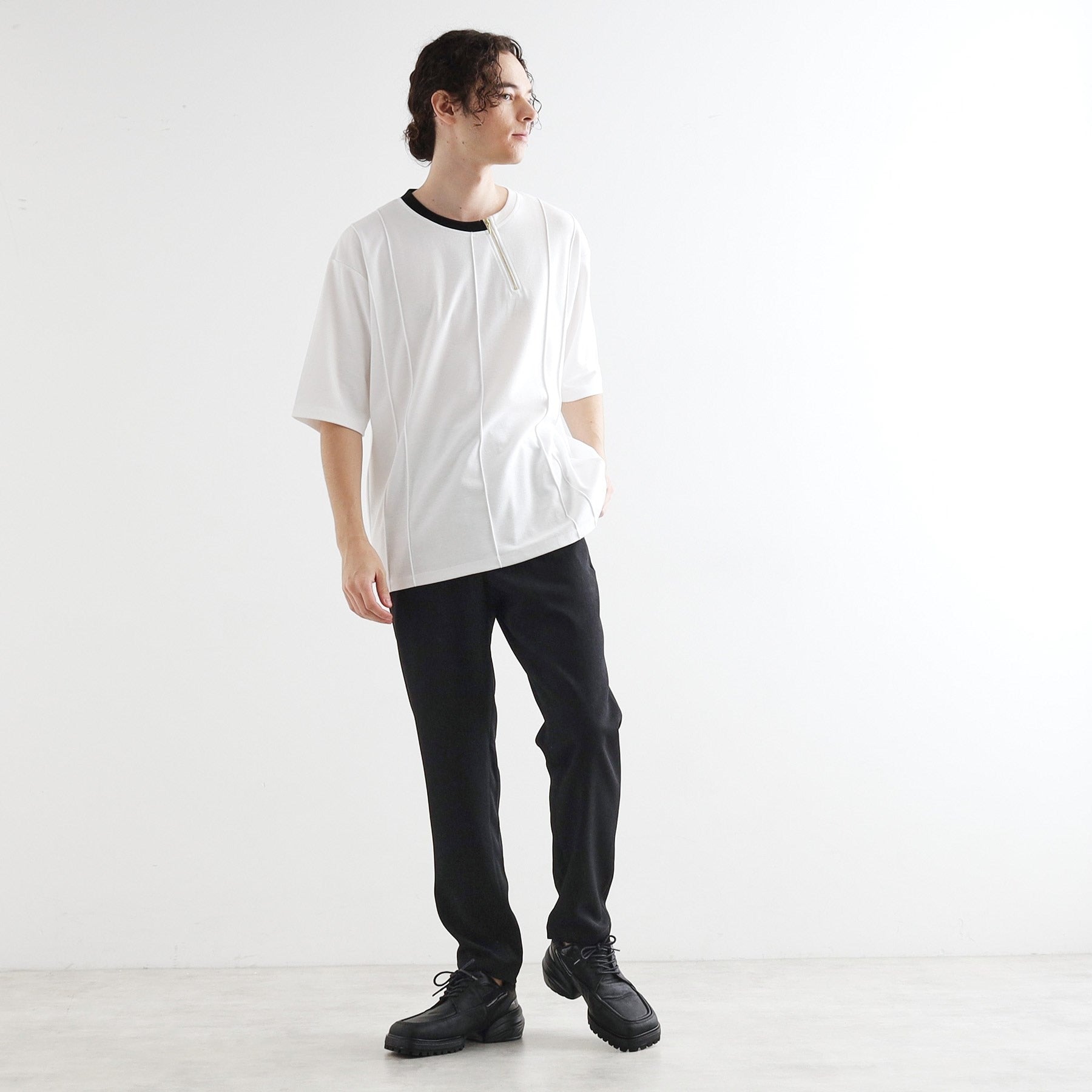 ティーケー タケオ キクチ tk.TAKEO KIKUCHI ストライプタックTシャツ （ホワイト(001)） ホワイト(001)