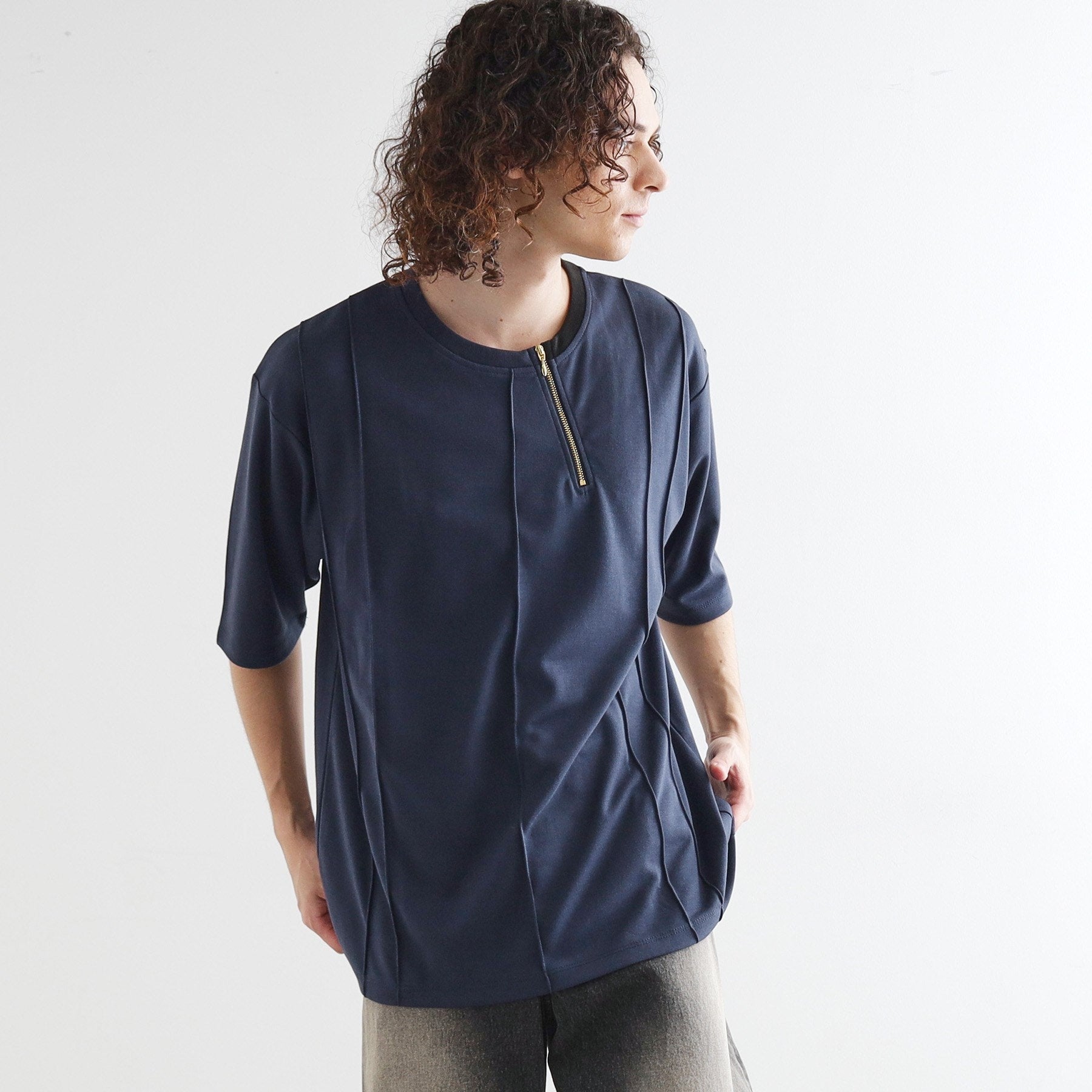 ティーケー タケオ キクチ tk.TAKEO KIKUCHI ストライプタックTシャツ （ブルー(093)） ブルー(093)