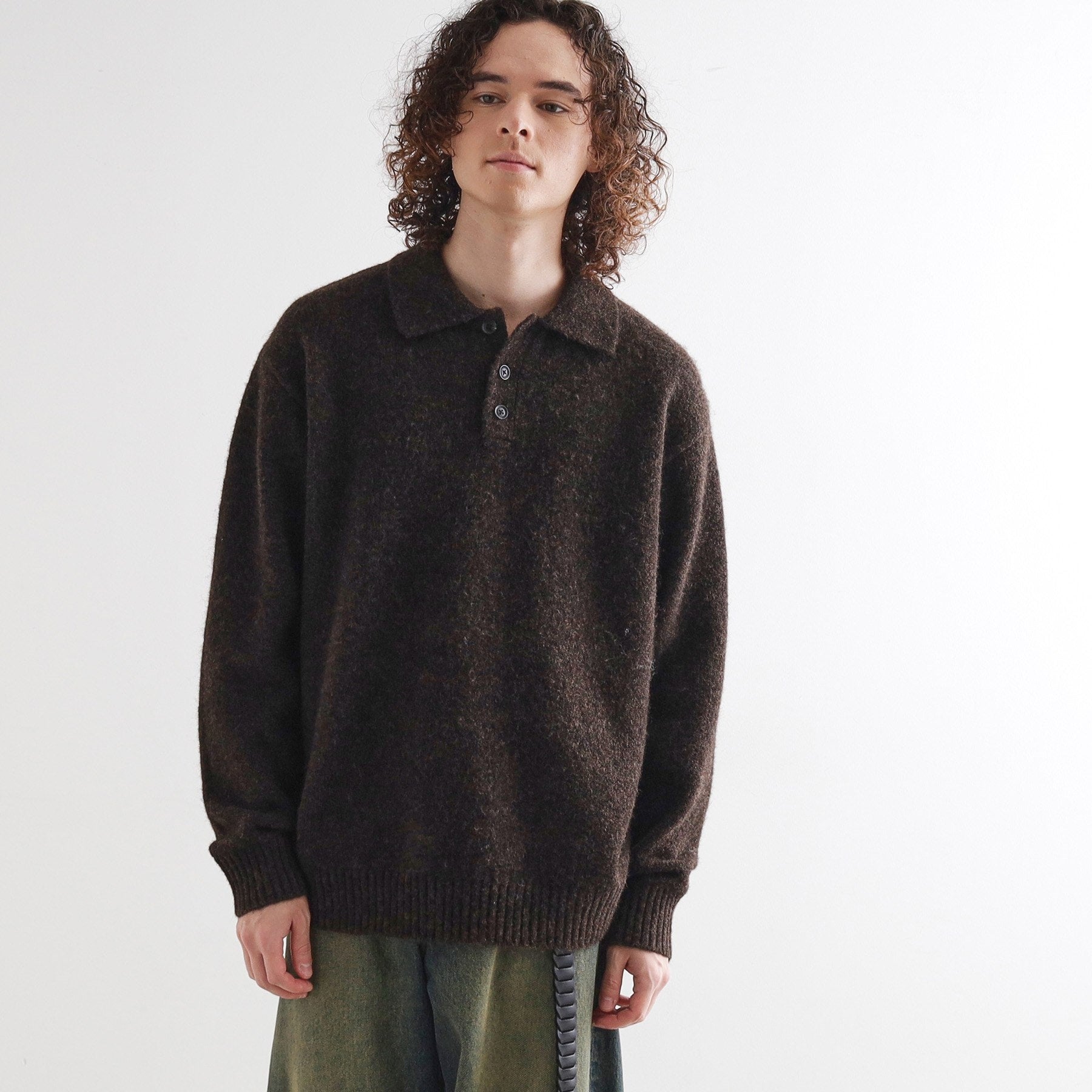 ティーケー タケオ キクチ tk.TAKEO KIKUCHI カーブスイッチニットポロシャツ （ライトグレー(011)） ライトグレー(011)