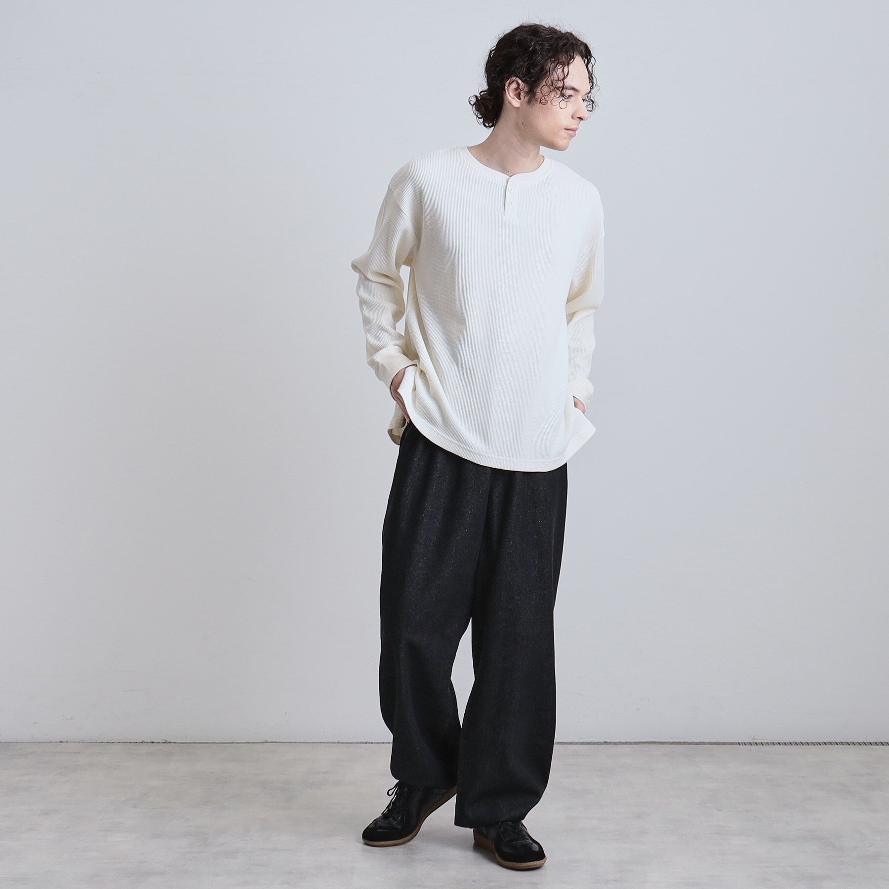 ティーケー タケオ キクチ tk.TAKEO KIKUCHI ワッフルヘンリーカットソー （アイボリー(004)） アイボリー(004)