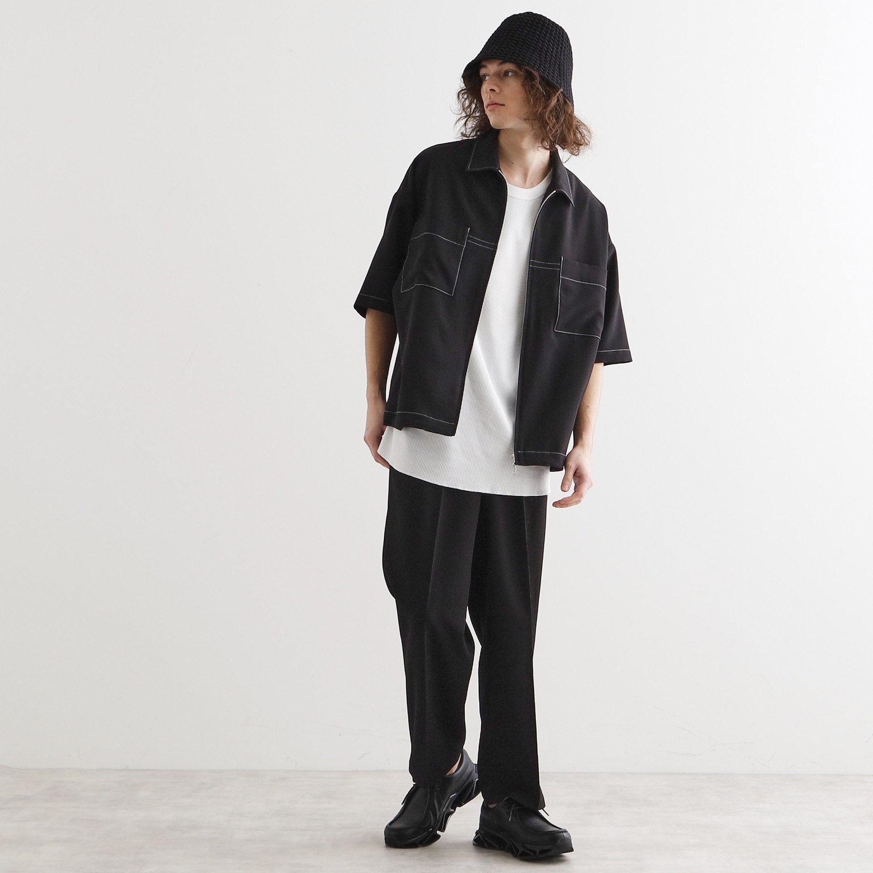 ティーケー タケオ キクチ tk.TAKEO KIKUCHI 【セットアップ対応】テッククレープルーズテーパードパンツ （ブラウン(044)） ブラウン(044)