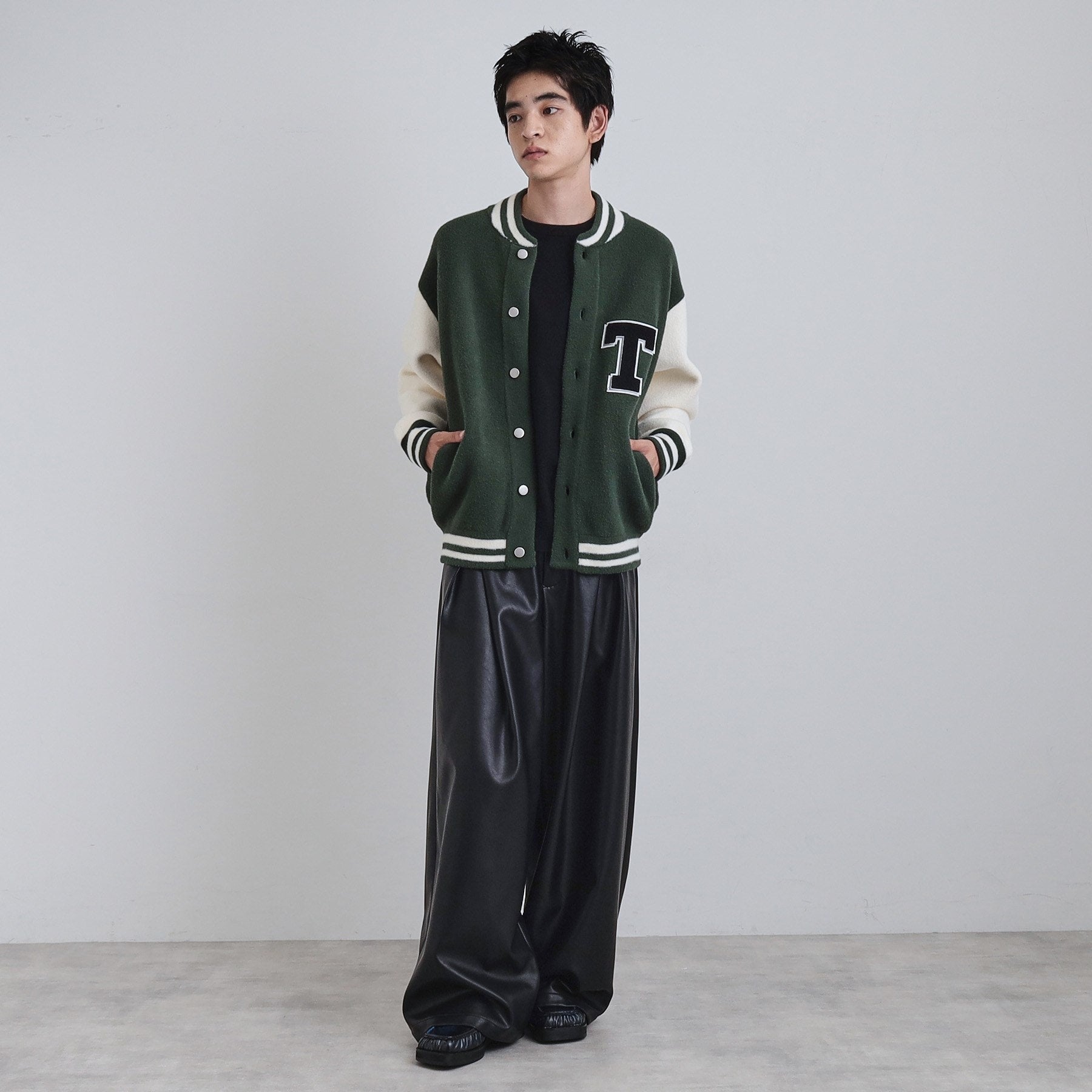 ティーケー タケオ キクチ tk.TAKEO KIKUCHI ニットスタジャン （ブラック(519)） ブラック(519)