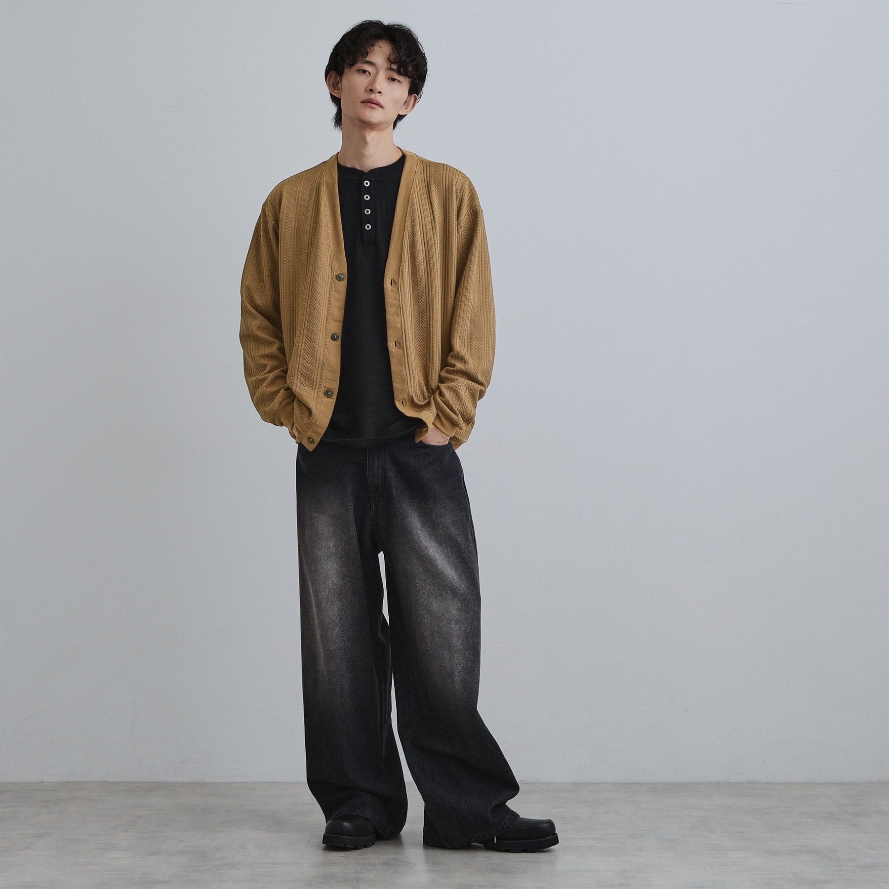 ティーケー タケオ キクチ tk.TAKEO KIKUCHI ニットライクジャカードカーディガン （グリーン(024)） グリーン(024)