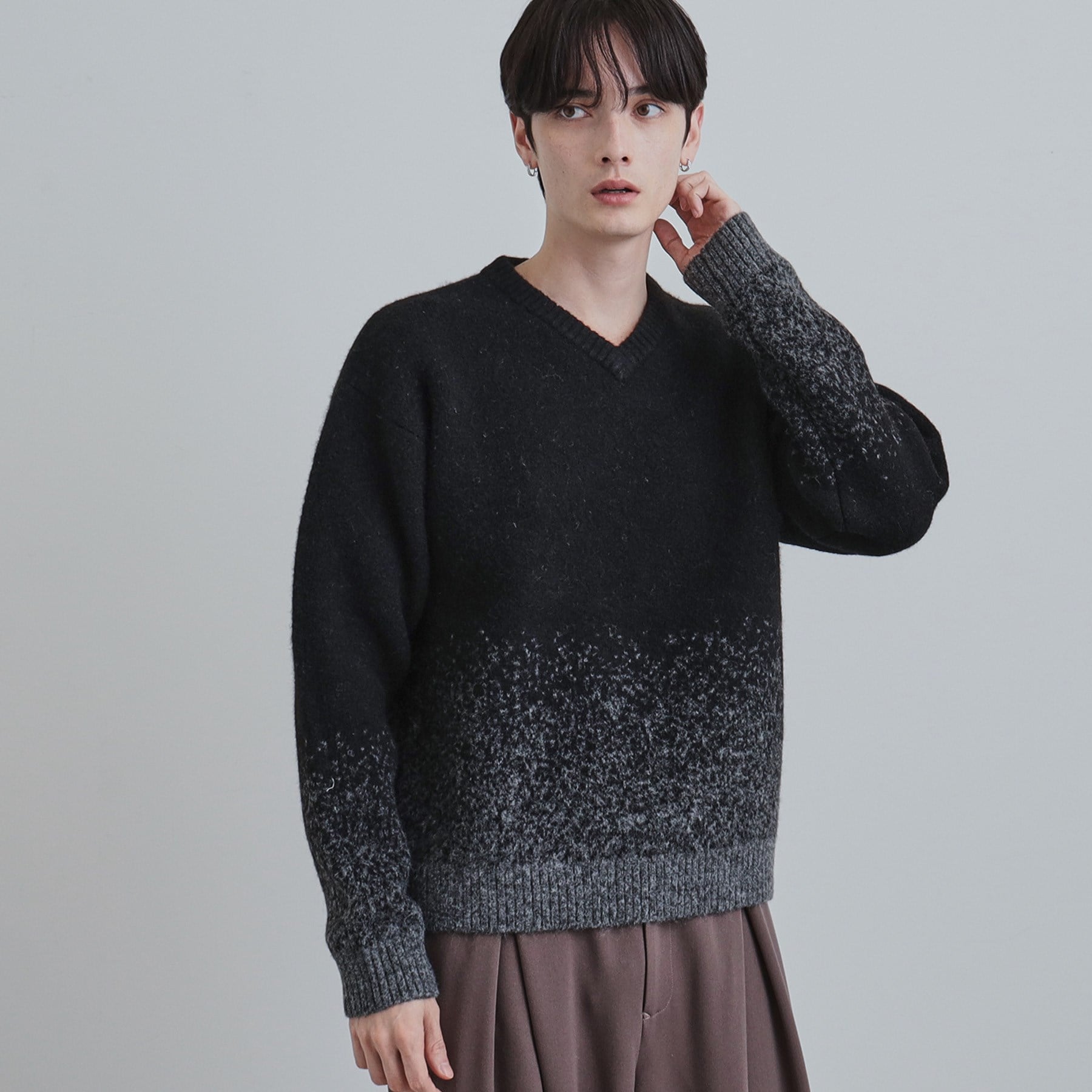 ティーケー タケオ キクチ tk.TAKEO KIKUCHI ミスティーシャギーVネックニット （ピンク(071)） ピンク(071)