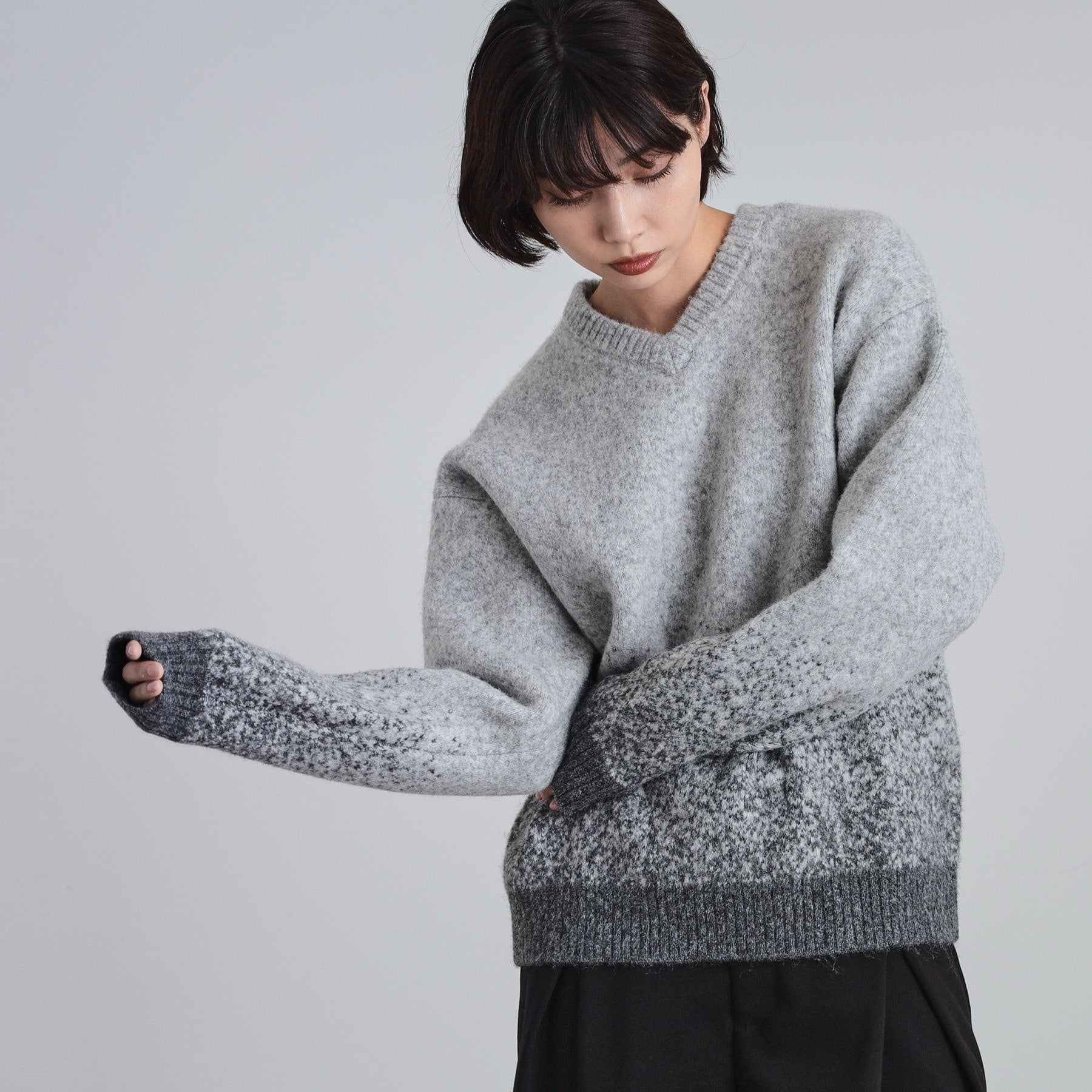 ティーケー タケオ キクチ tk.TAKEO KIKUCHI ミスティーシャギーVネックニット （ピンク(071)） ピンク(071)