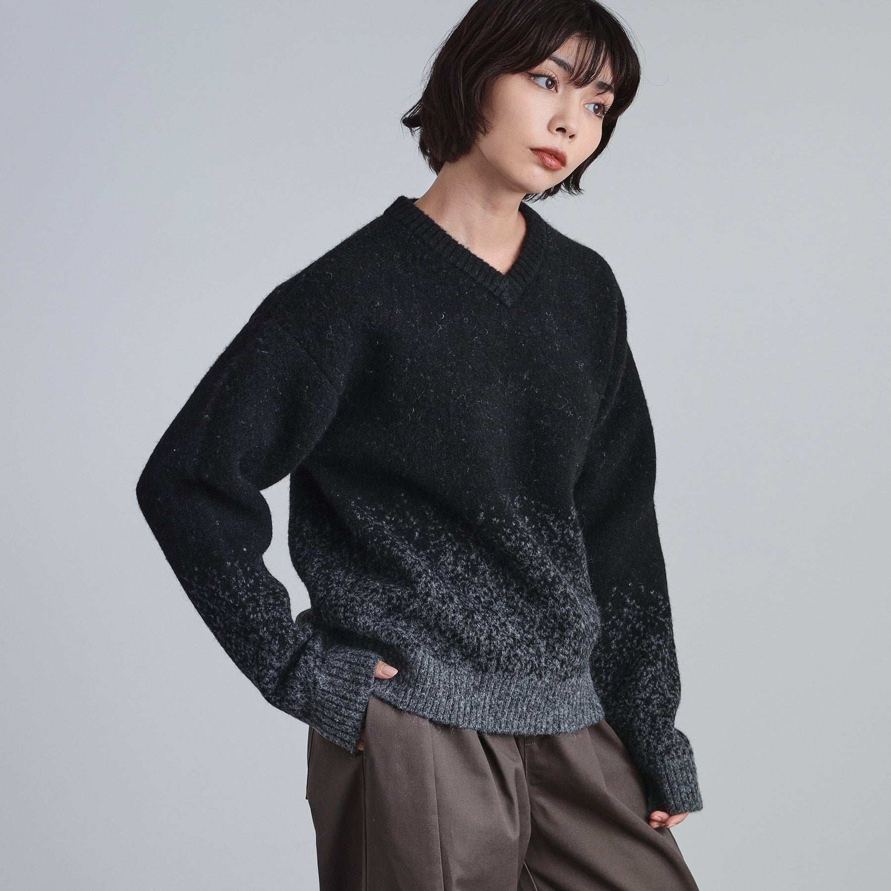 ティーケー タケオ キクチ tk.TAKEO KIKUCHI ミスティーシャギーVネックニット （ピンク(071)） ピンク(071)