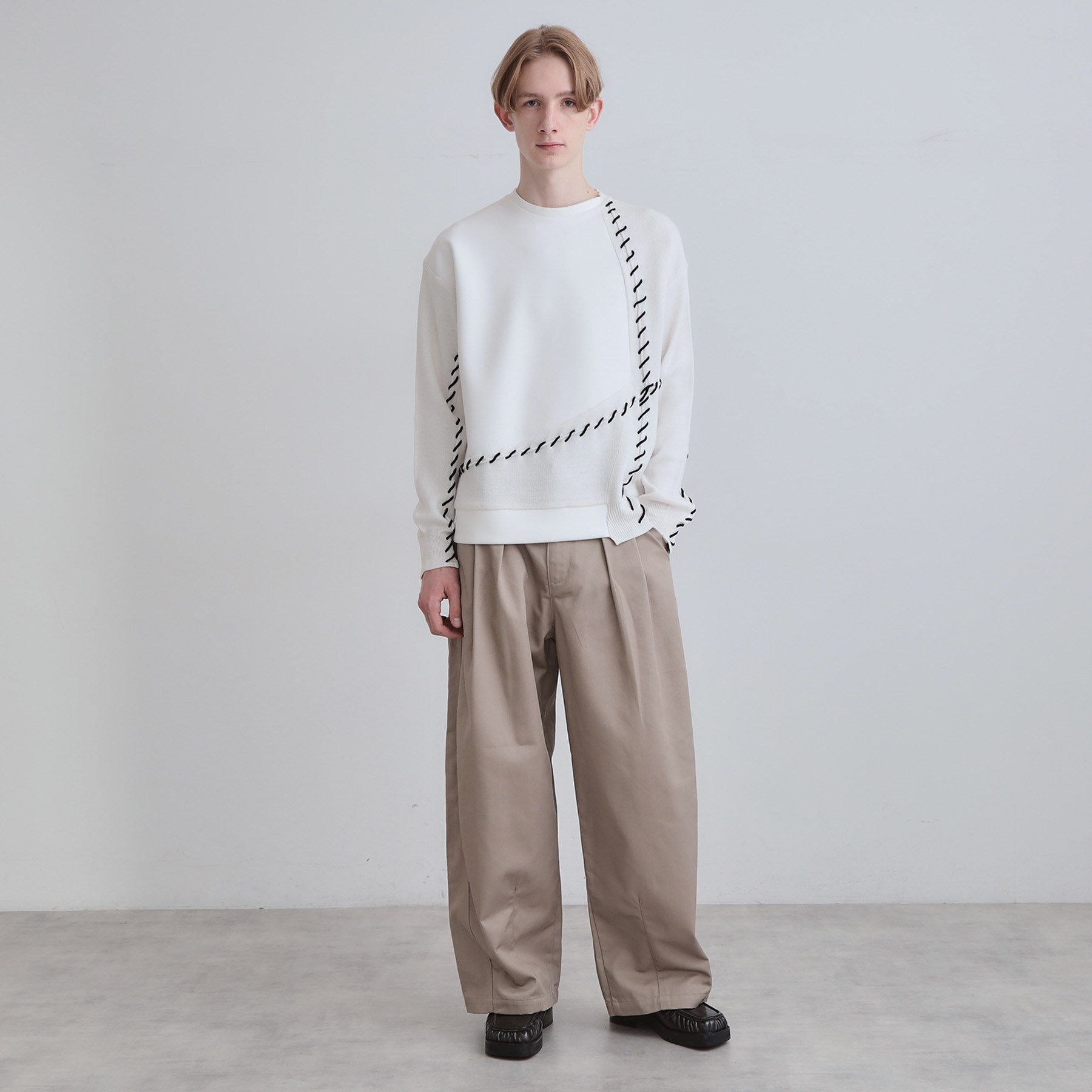 ティーケー タケオ キクチ tk.TAKEO KIKUCHI コードステッチダンボールカットソー （ブラック(019)） ブラック(019)