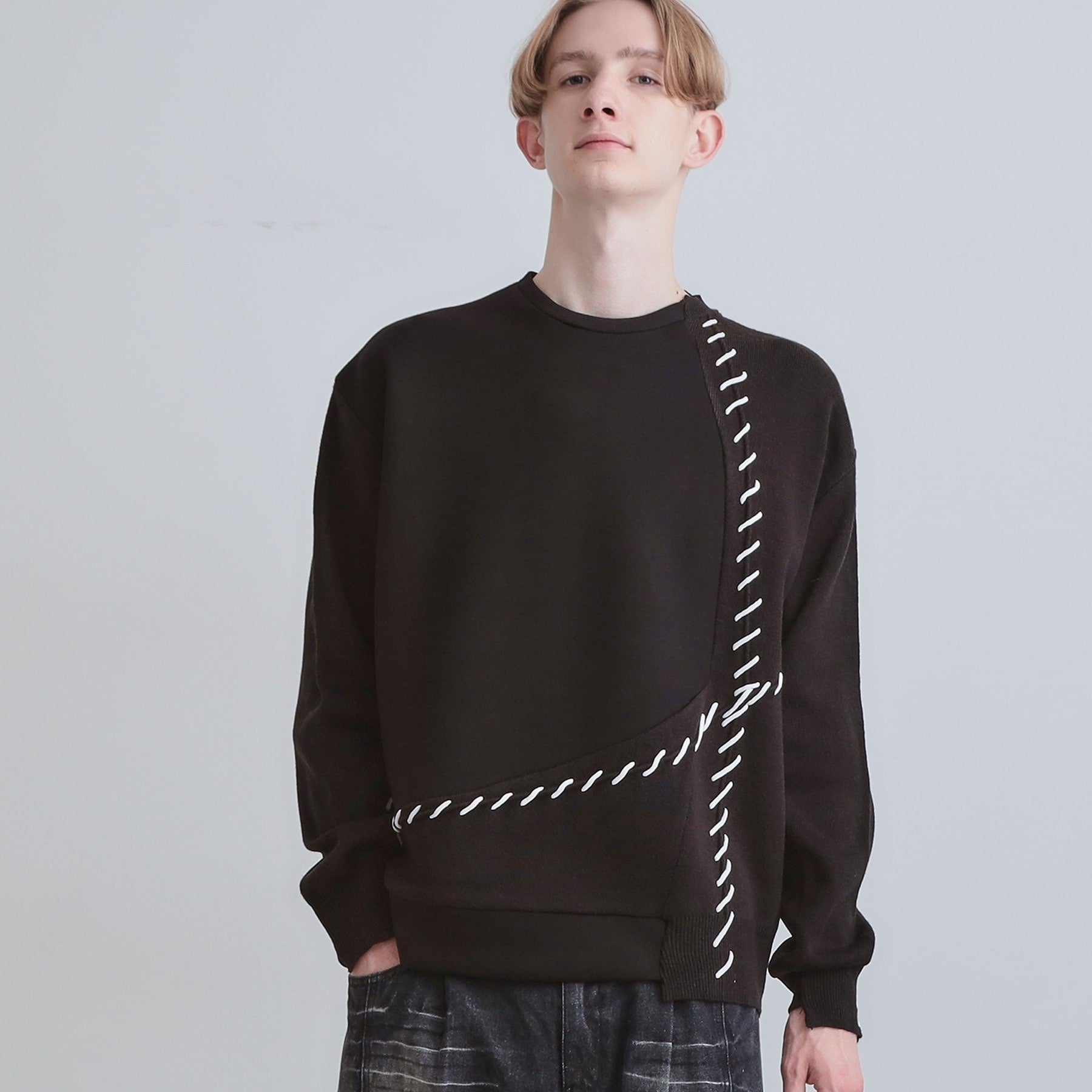 ティーケー タケオ キクチ tk.TAKEO KIKUCHI コードステッチダンボールカットソー （ブラック(019)） ブラック(019)