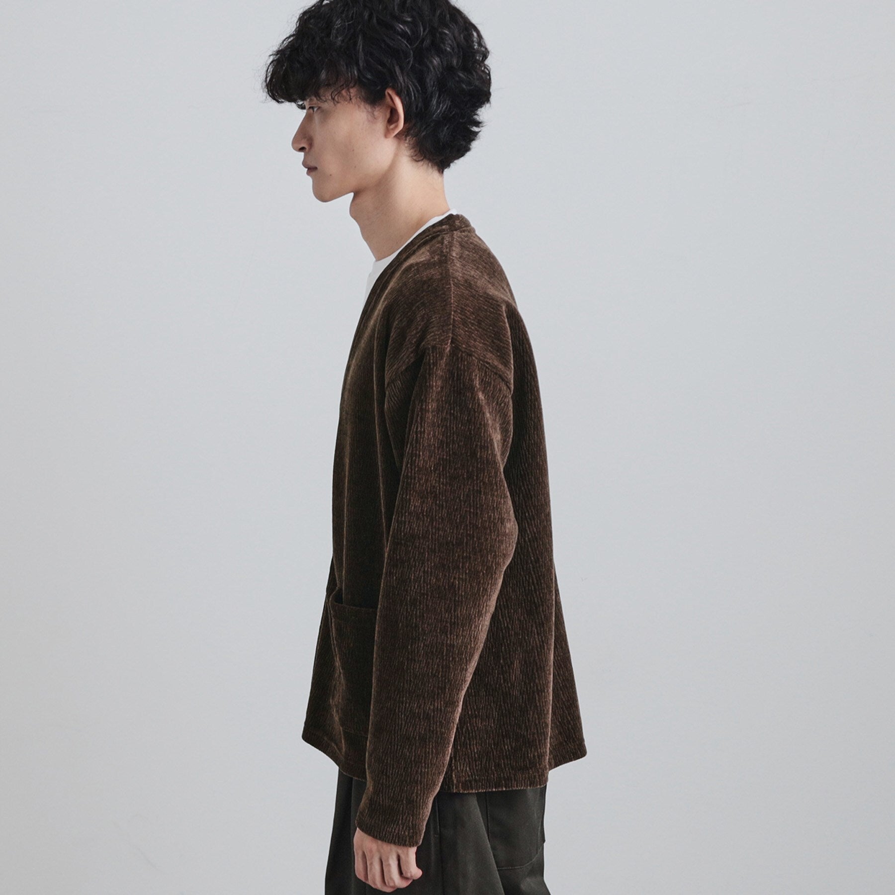 ティーケー タケオ キクチ tk.TAKEO KIKUCHI モールニットソーVカーディガン （チャコールグレー(014)） チャコールグレー(014)