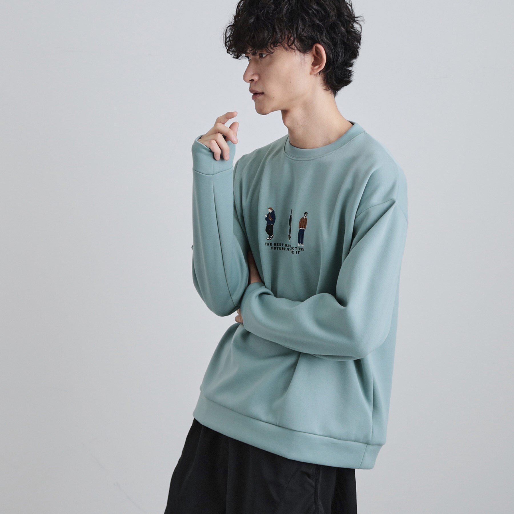 ティーケー タケオ キクチ tk.TAKEO KIKUCHI ピープル刺繍スウェット （ホワイト(001)） ホワイト(001)