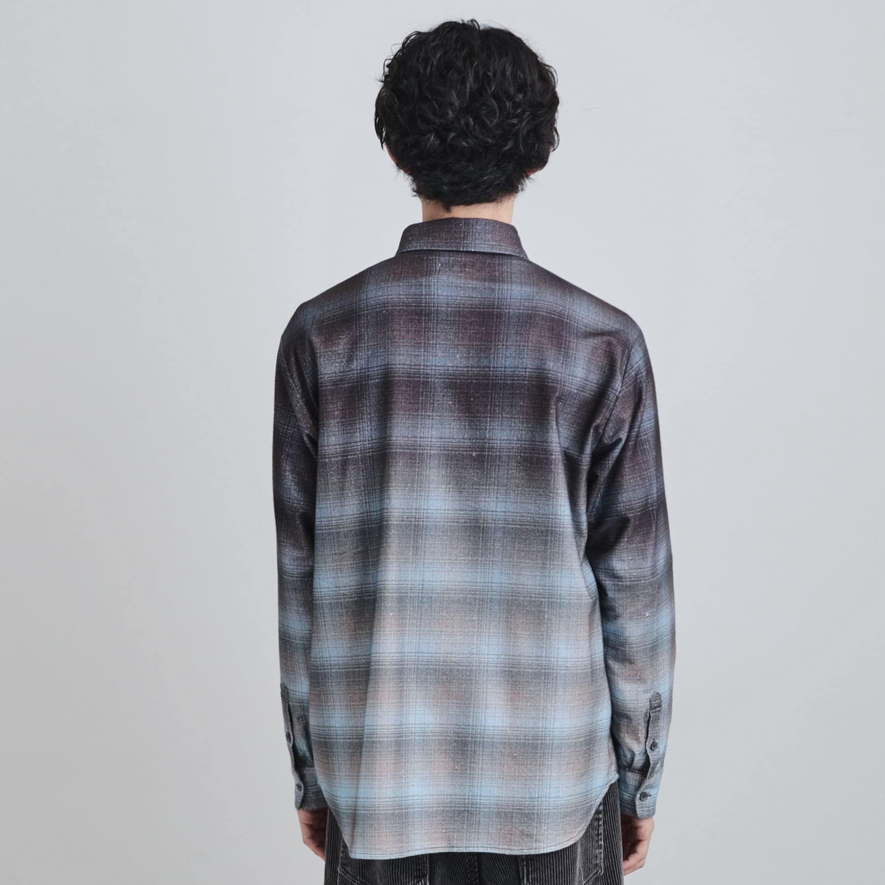 ティーケー タケオ キクチ tk.TAKEO KIKUCHI グラデーションプリントネルシャツ （ネイビー(294)） ネイビー(294)