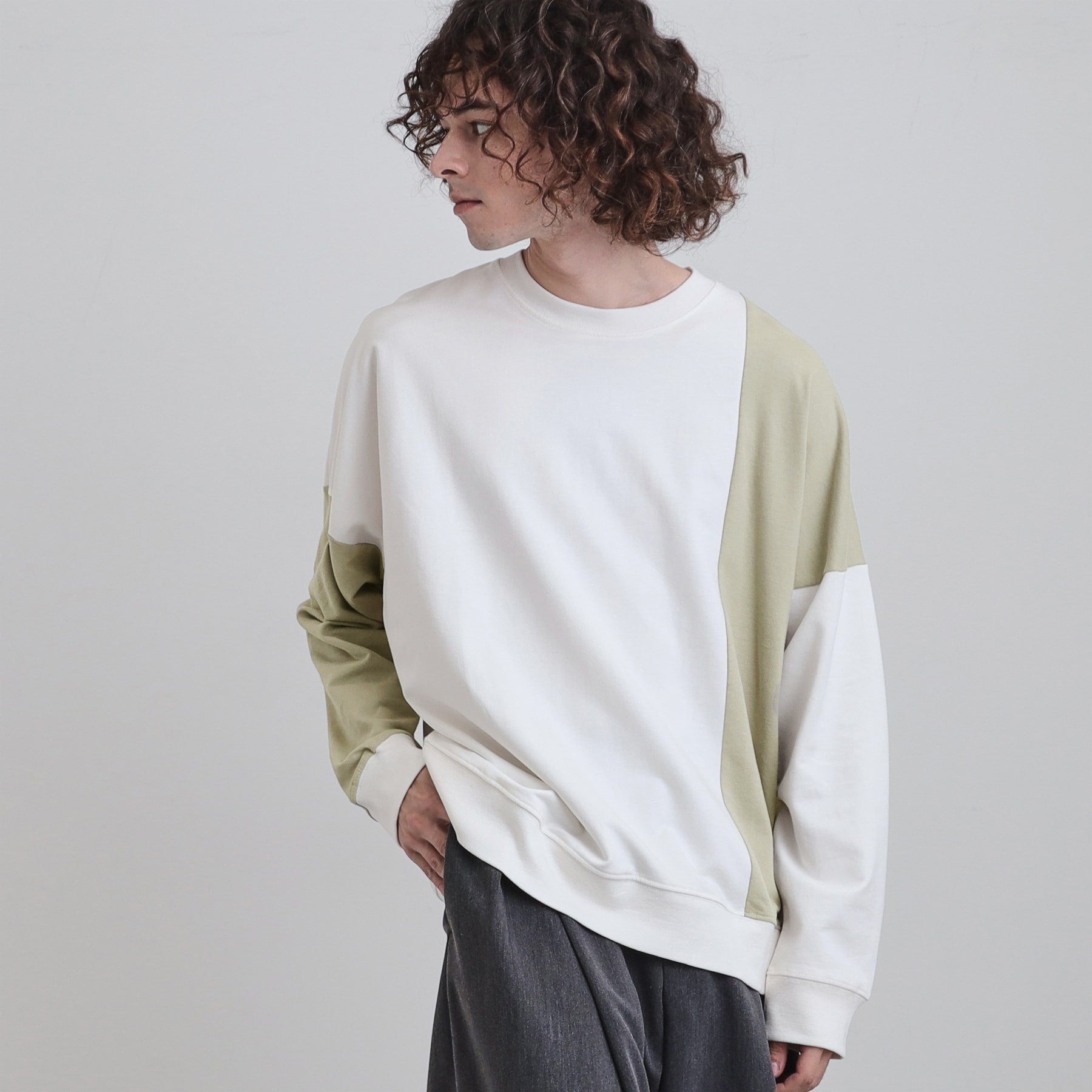 ティーケー タケオ キクチ tk.TAKEO KIKUCHI 切り替えスウェット （オフホワイト(503)） オフホワイト(503)