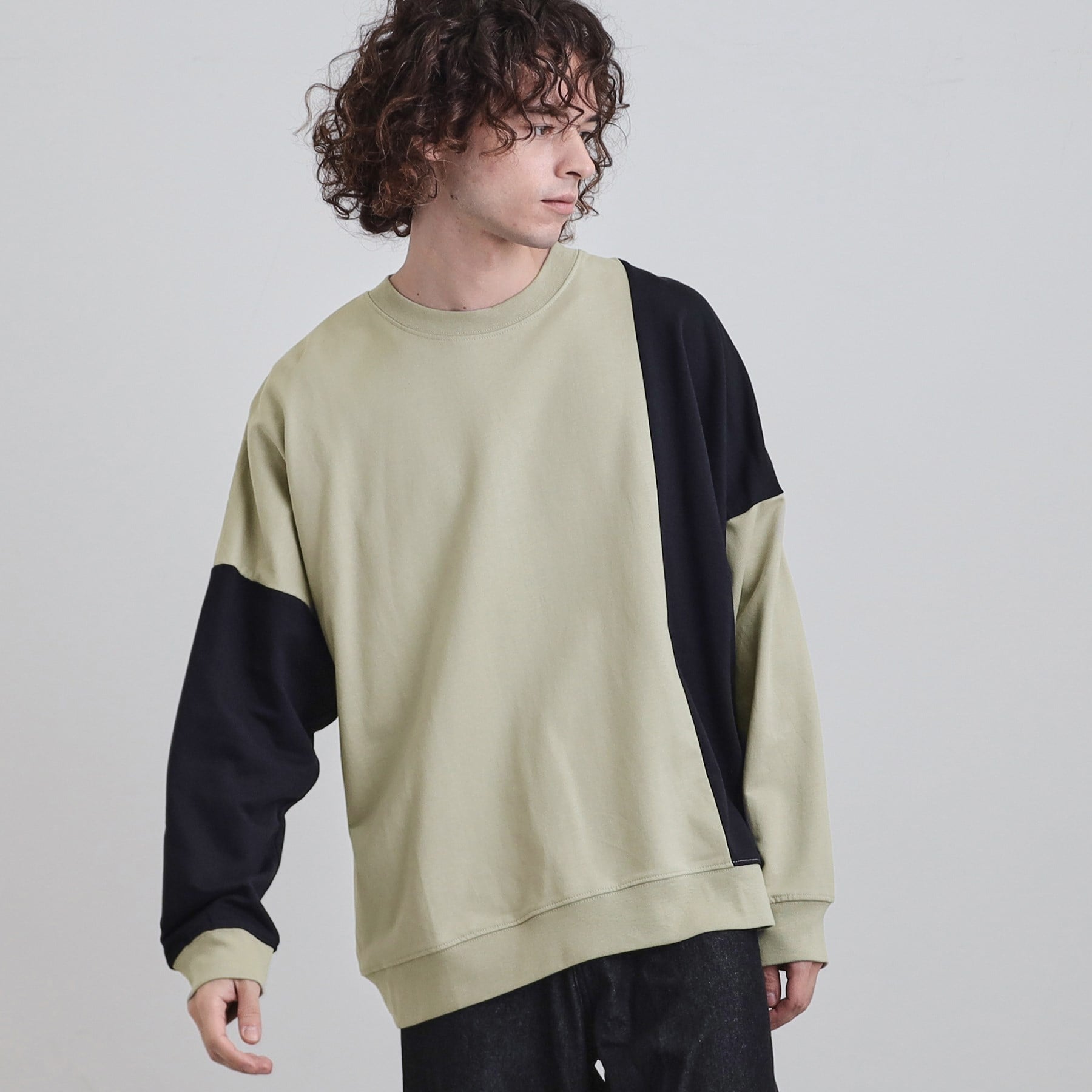 ティーケー タケオ キクチ tk.TAKEO KIKUCHI 切り替えスウェット （グレージュ(550)） グレージュ(550)