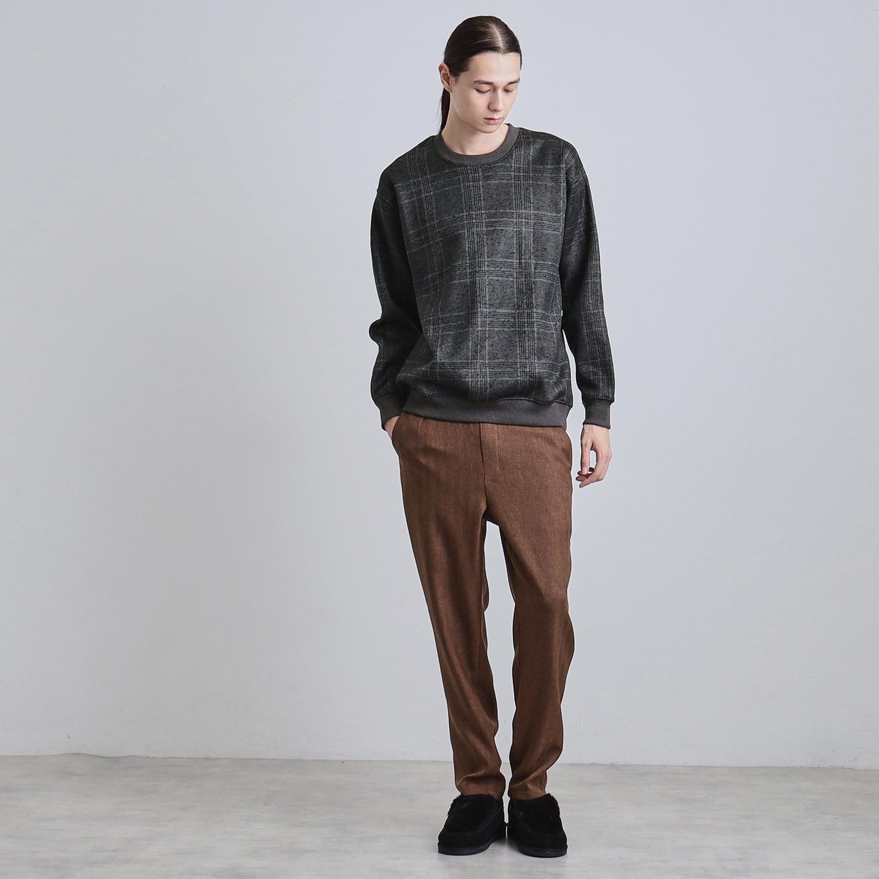 ティーケー タケオ キクチ tk.TAKEO KIKUCHI ニットフリースプルオーバー （チャコールグレー(014)） チャコールグレー(014)