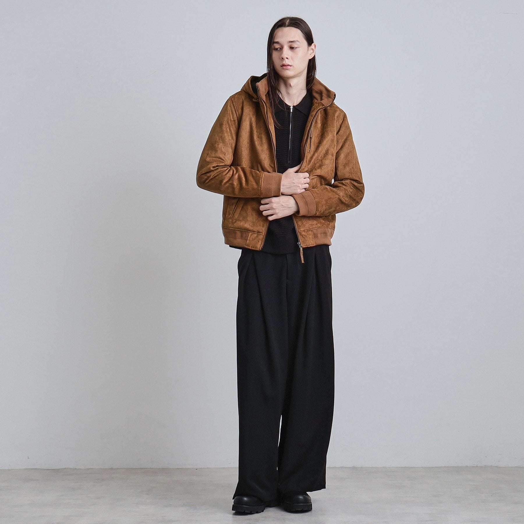 ティーケー タケオ キクチ tk.TAKEO KIKUCHI 中綿スエードキルトフードブルゾン （キャメルブラウン(041)） キャメルブラウン(041)