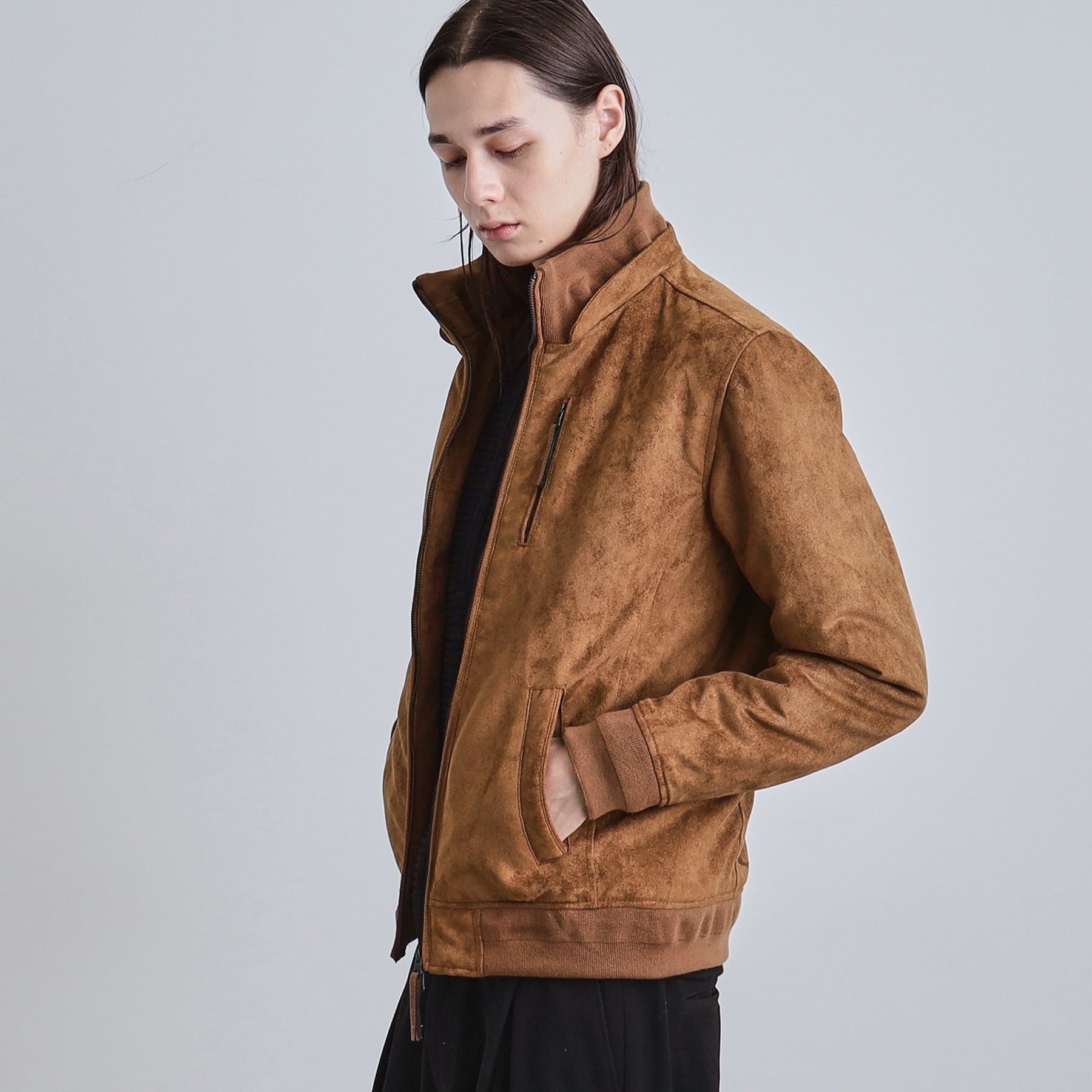 ティーケー タケオ キクチ tk.TAKEO KIKUCHI 中綿スエードキルトフードブルゾン （キャメルブラウン(041)） キャメルブラウン(041)