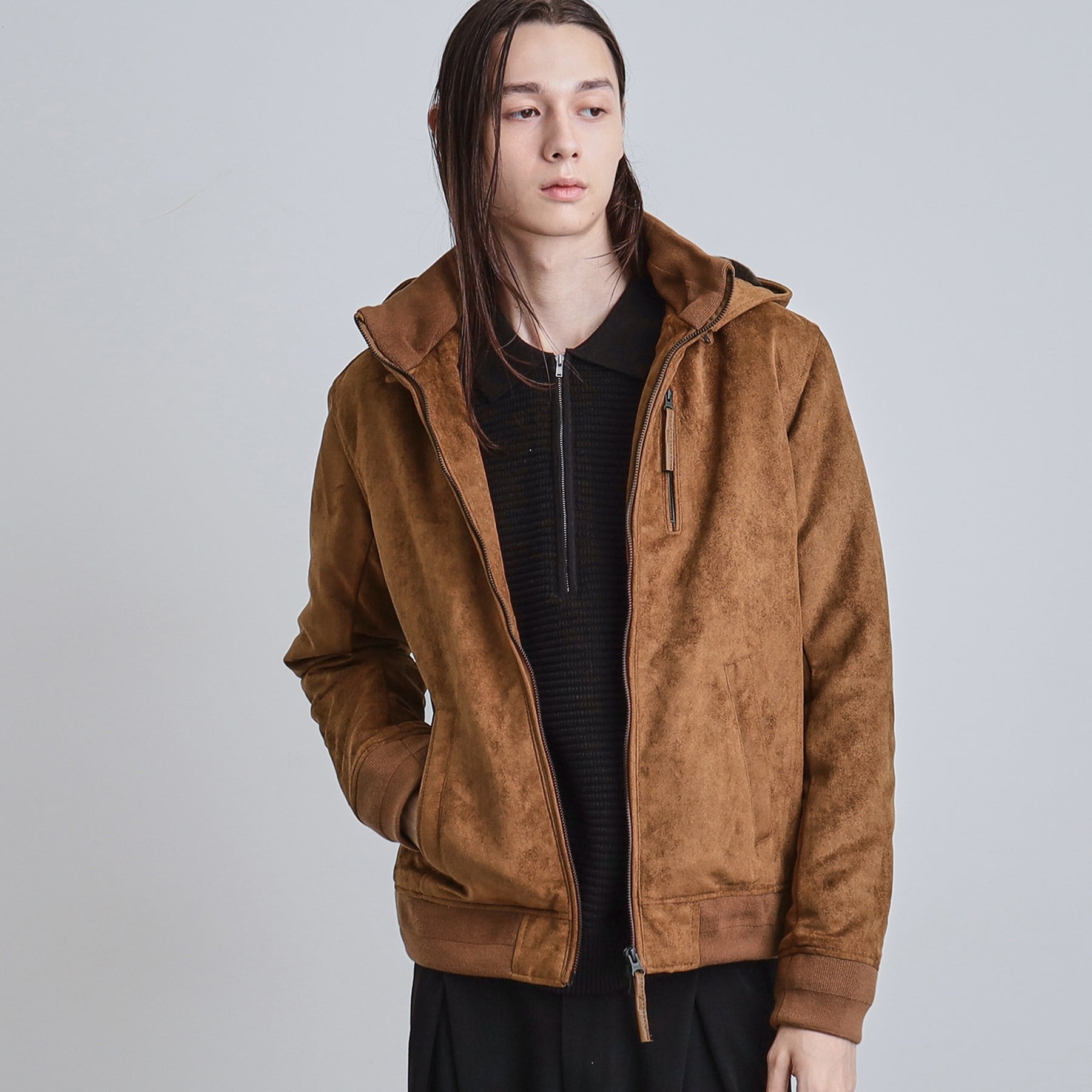 ティーケー タケオ キクチ tk.TAKEO KIKUCHI 中綿スエードキルトフードブルゾン （キャメルブラウン(041)） キャメルブラウン(041)