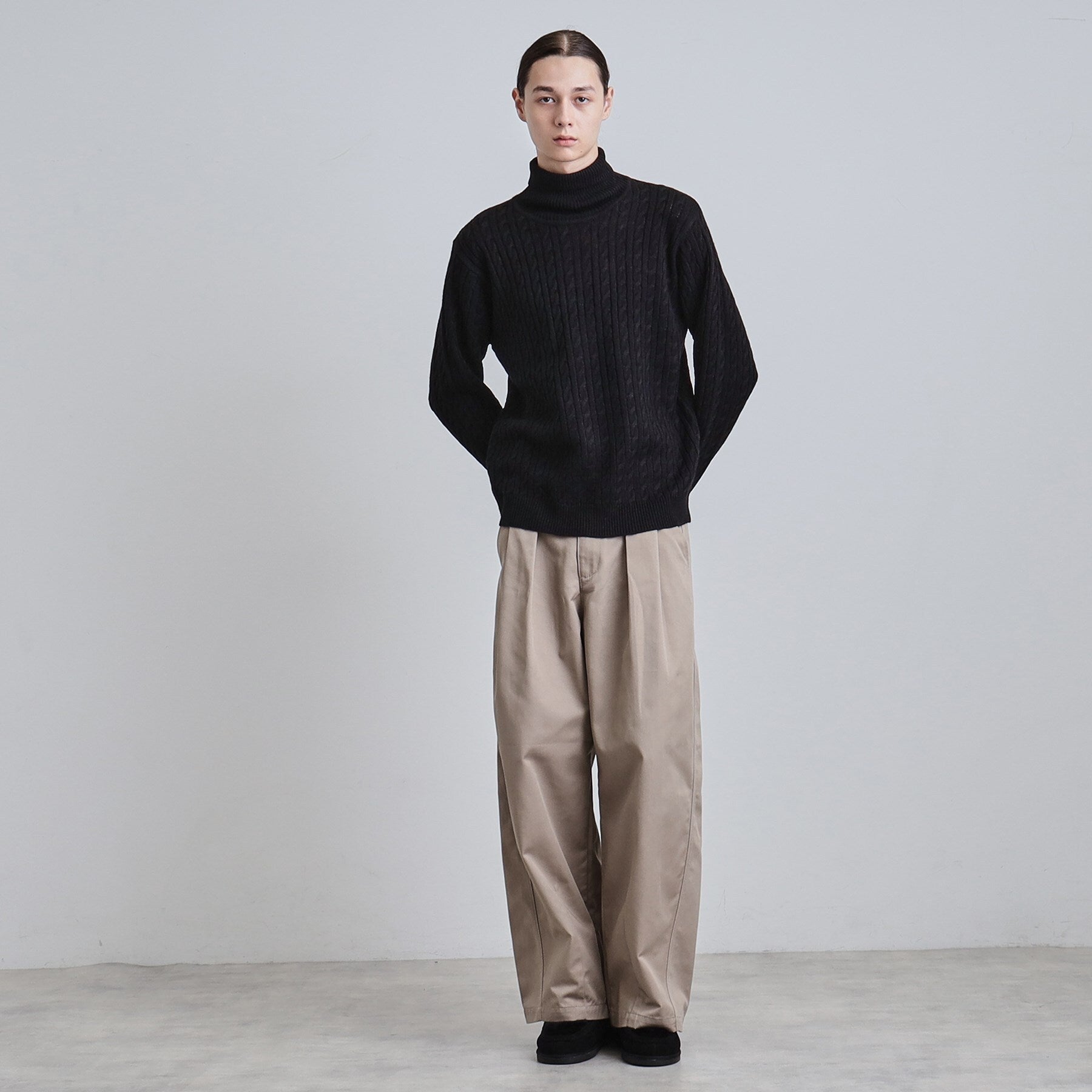 ティーケー タケオ キクチ tk.TAKEO KIKUCHI ケーブルタートルニット （ブラウン(044)） ブラウン(044)