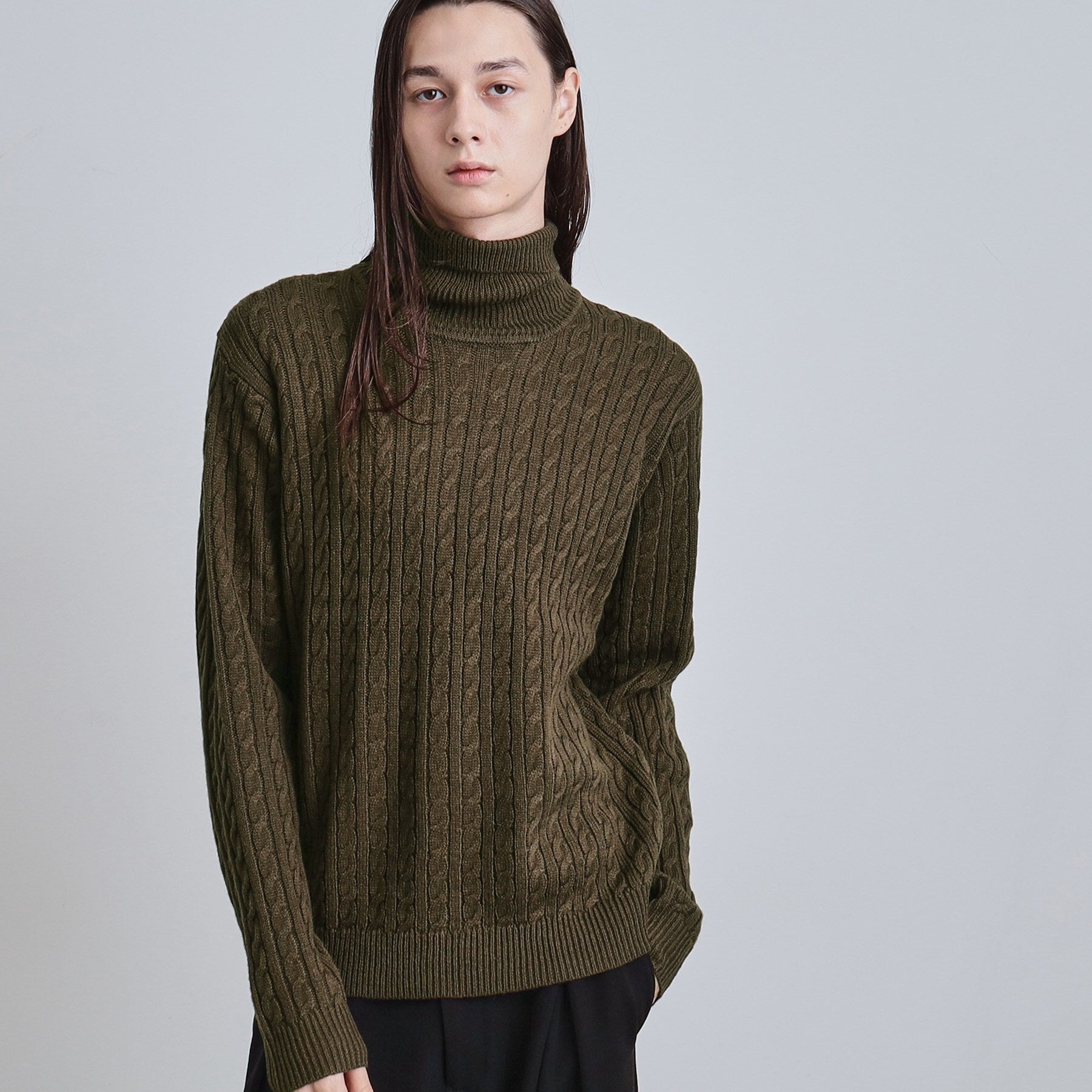 ティーケー タケオ キクチ tk.TAKEO KIKUCHI ケーブルタートルニット （ブラウン(044)） ブラウン(044)