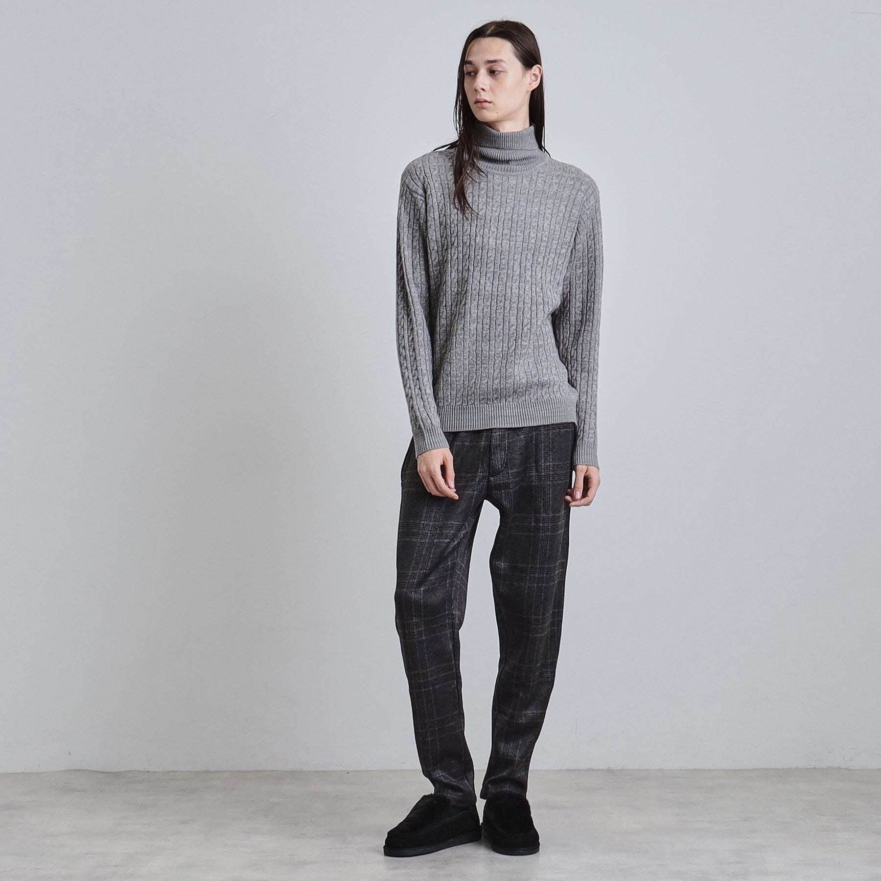 ティーケー タケオ キクチ tk.TAKEO KIKUCHI ケーブルタートルニット （ブラウン(044)） ブラウン(044)